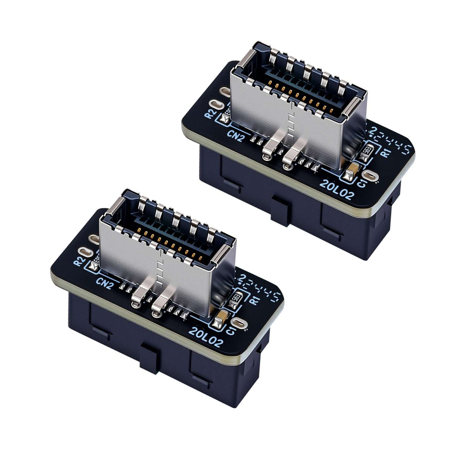 YSIUENG USB 3.2 Gen 1 to Gen 2 Header Adapter [2-Pack] – Vertical USB 3.1 Type-E Key-A to USB 3.0 20 Pin Converter for Type-C Motherboard (Up to 10Gbps)