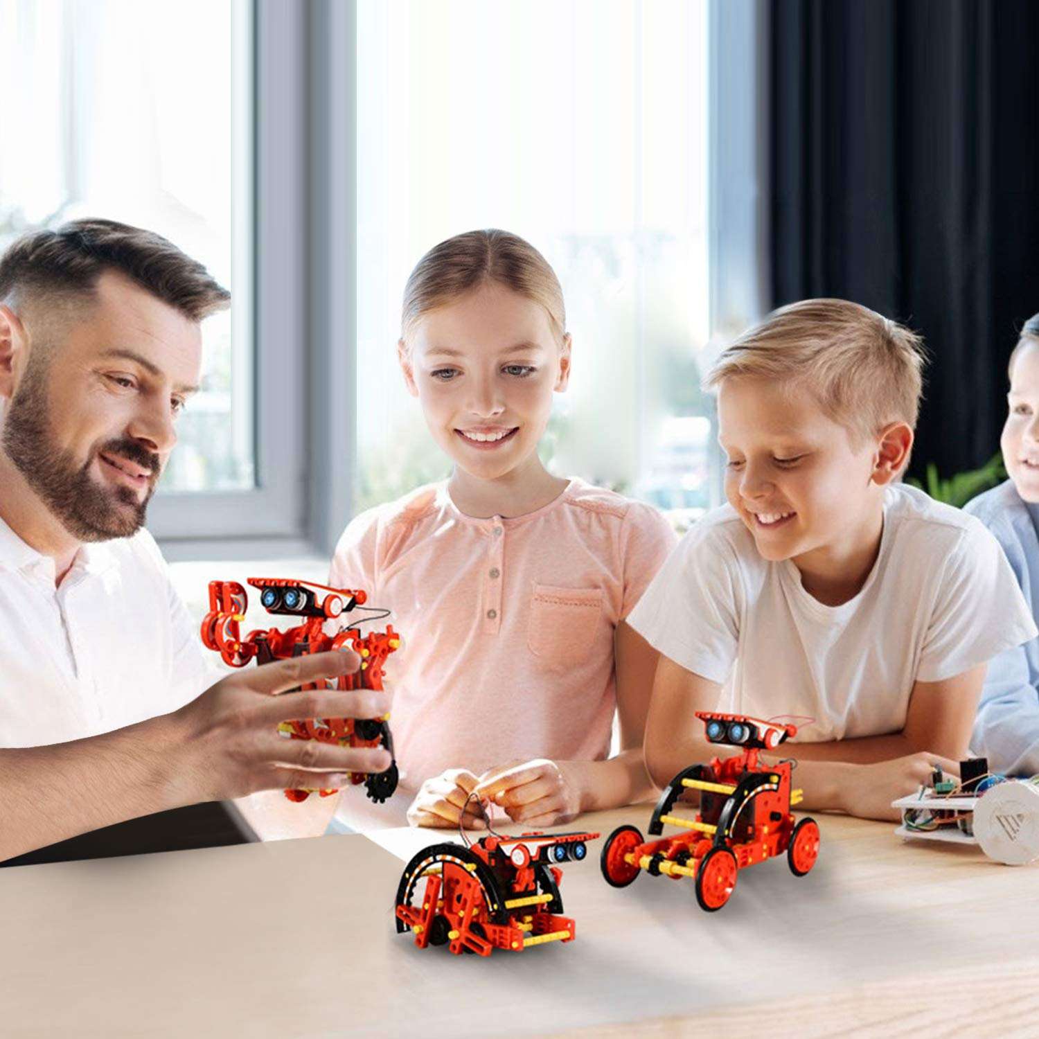 Solar Robot Kit for Kids Age 8-12, STEM Building Toys,6-in-1 Build Your Own Robot with Solar Panel & Battery Power, Science Educational Christmas Birthday Idea Gifts for Boy Age 8 9 10 11 12 6