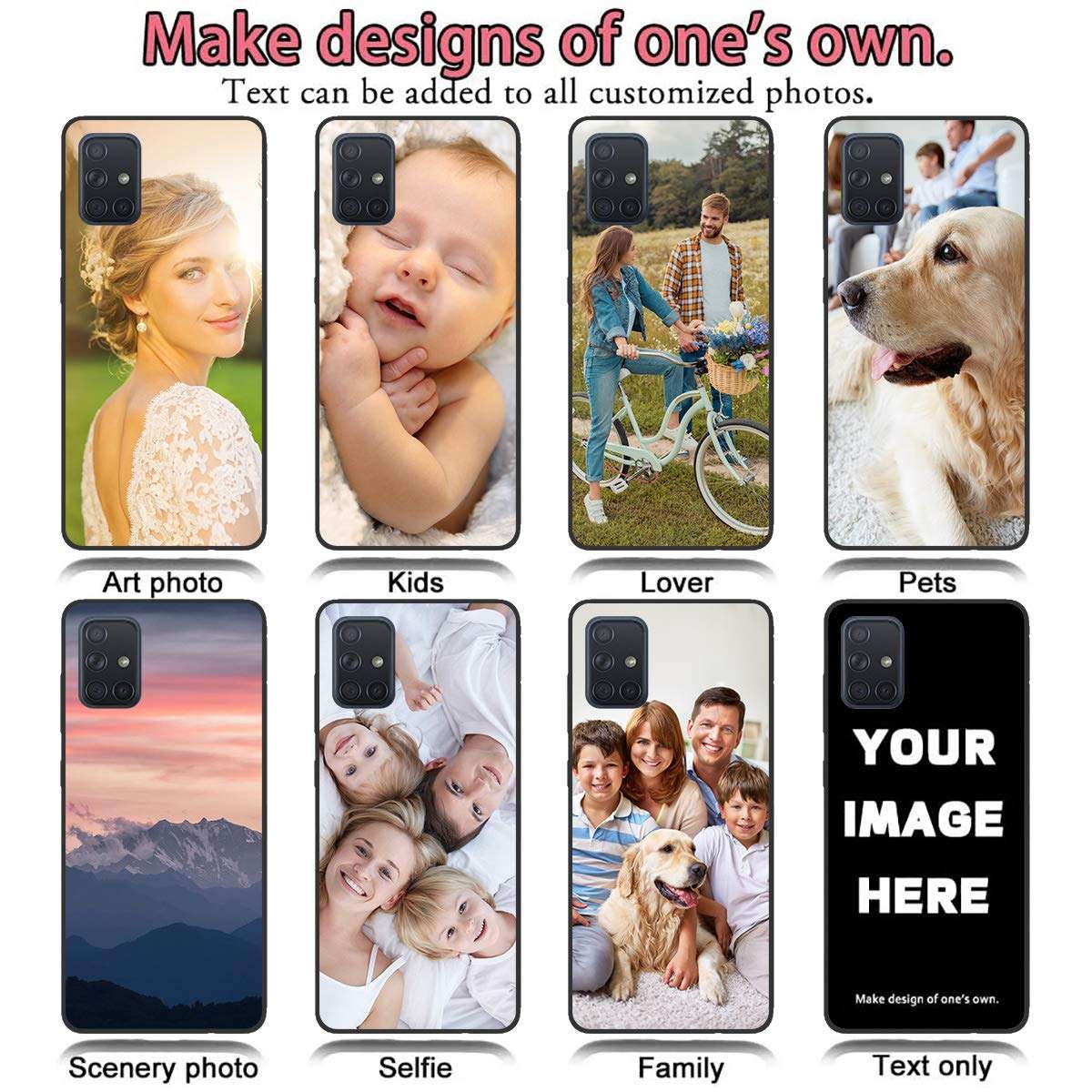 Styletify Personalized Photo Case for LG Stylo 5, Custom Picture Phone Case Shockproof Silicone Case Soft Candy Cases Black Protective Phone Cover Customized Gift Birthday Mother's Day Xmas 6