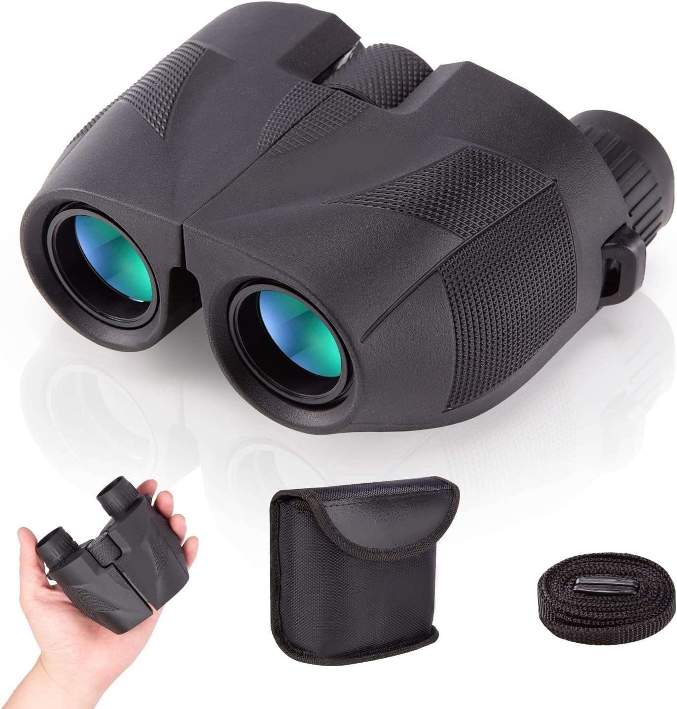HD Vision Binoculars 10000M High Power for Outdoor Hunting Optical Vision Binocular Fixed Zoom Adjustable Lens Waterproof with Storage Bag (10X25 N) 1