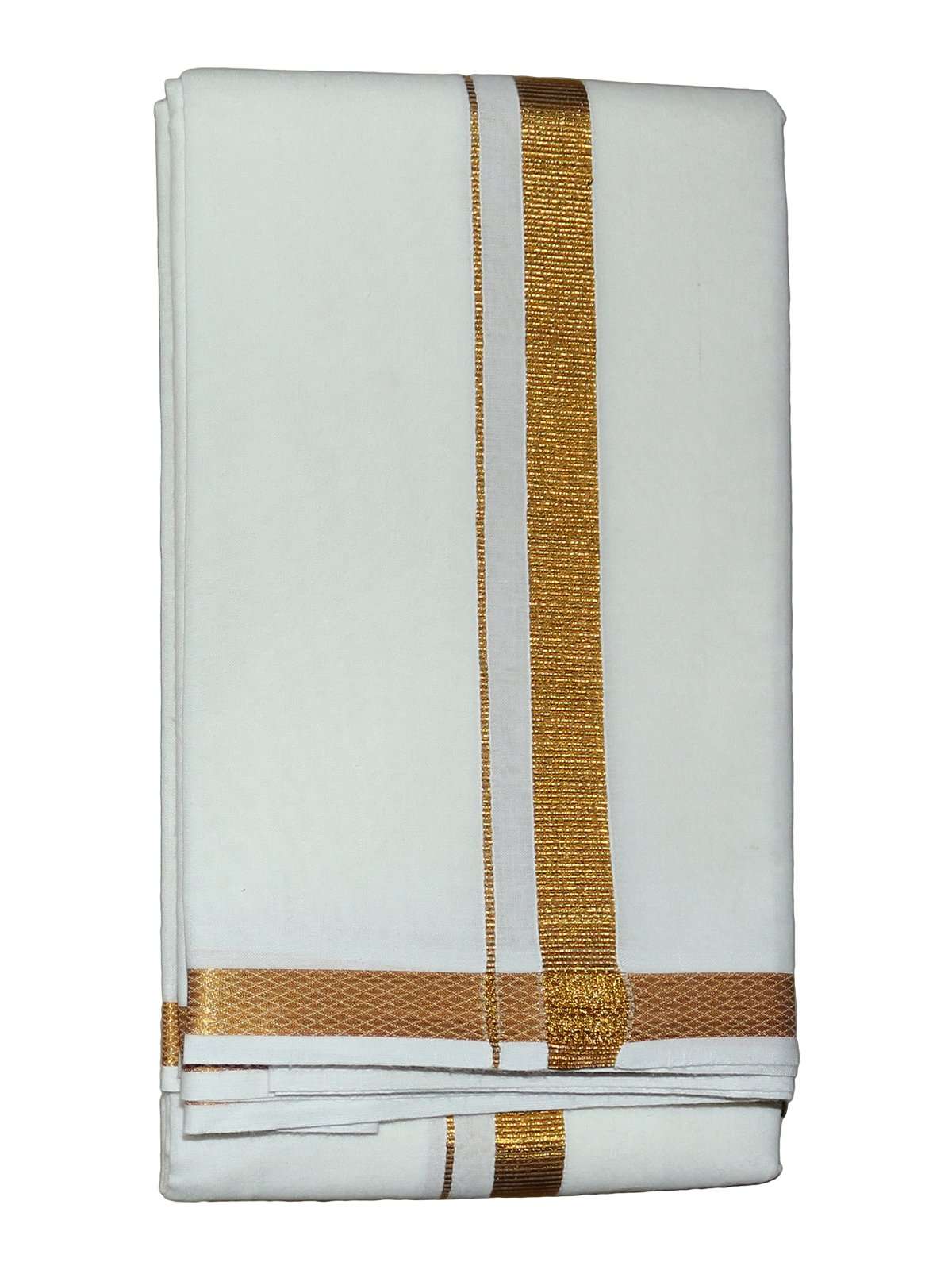 PRAKASAM COTTON Men's Angavastram Towel (34 X 76-inch, White) 1