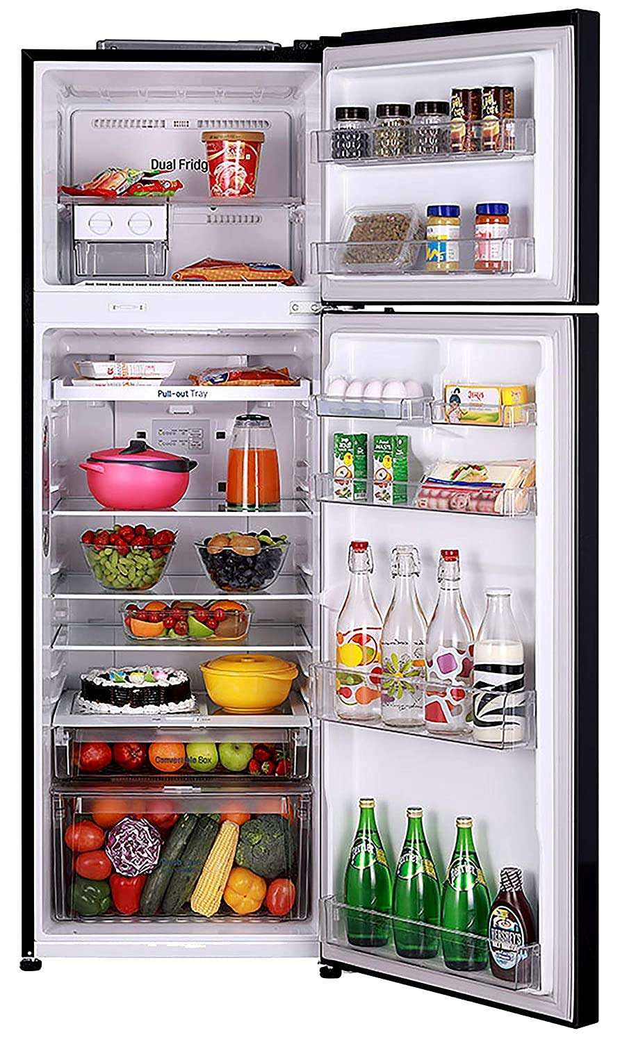 LG 335 L 3 Star with Inverter Double Door Refrigerator (GL-T372JES3, Black, Ebony Sheen, 2022 Model) 5