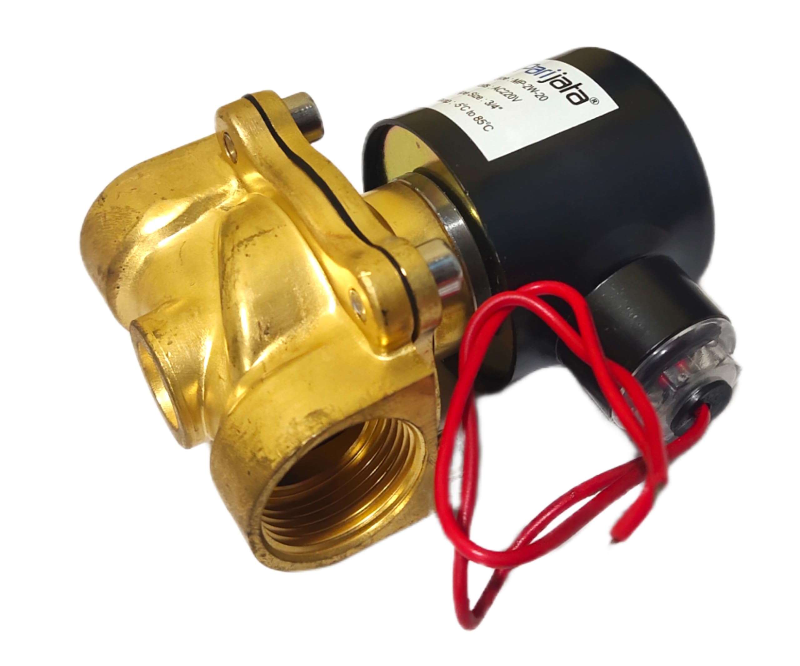 Parijata Brass AC220V Water/Air Closed Brass Electric Solenoid Valve Water Air Fuels, pipe size 3/4"x3/4" 5