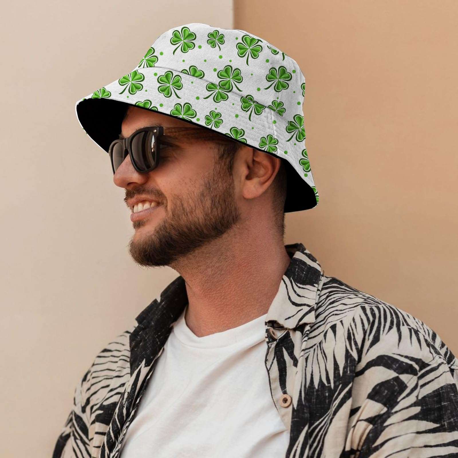 Rurymoe St Patricks Day Accessories Bucket Hat Unisex Sun Beach Bucket Hats for Women Men Packable Fisherman Hat Headwear Accessories (Green) 6