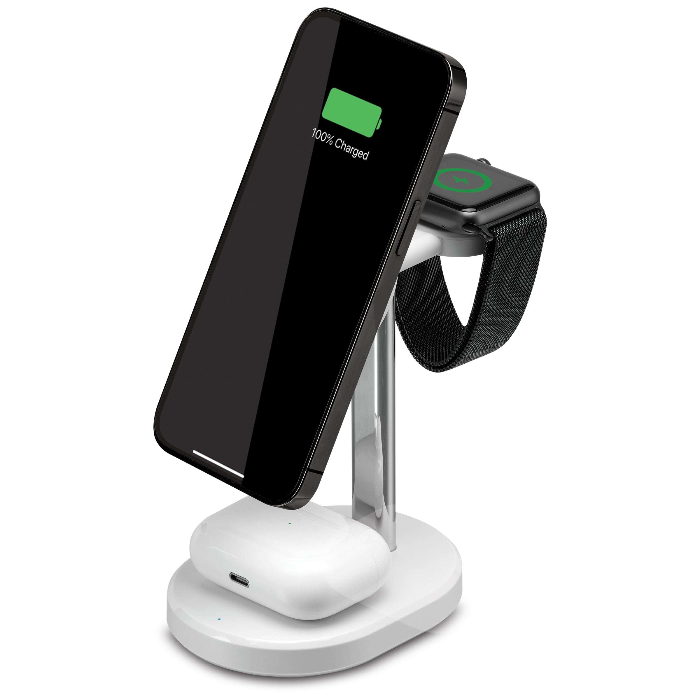 iLive Electronics 3-in-1 Wireless Charging Stand, IACQ295W 1