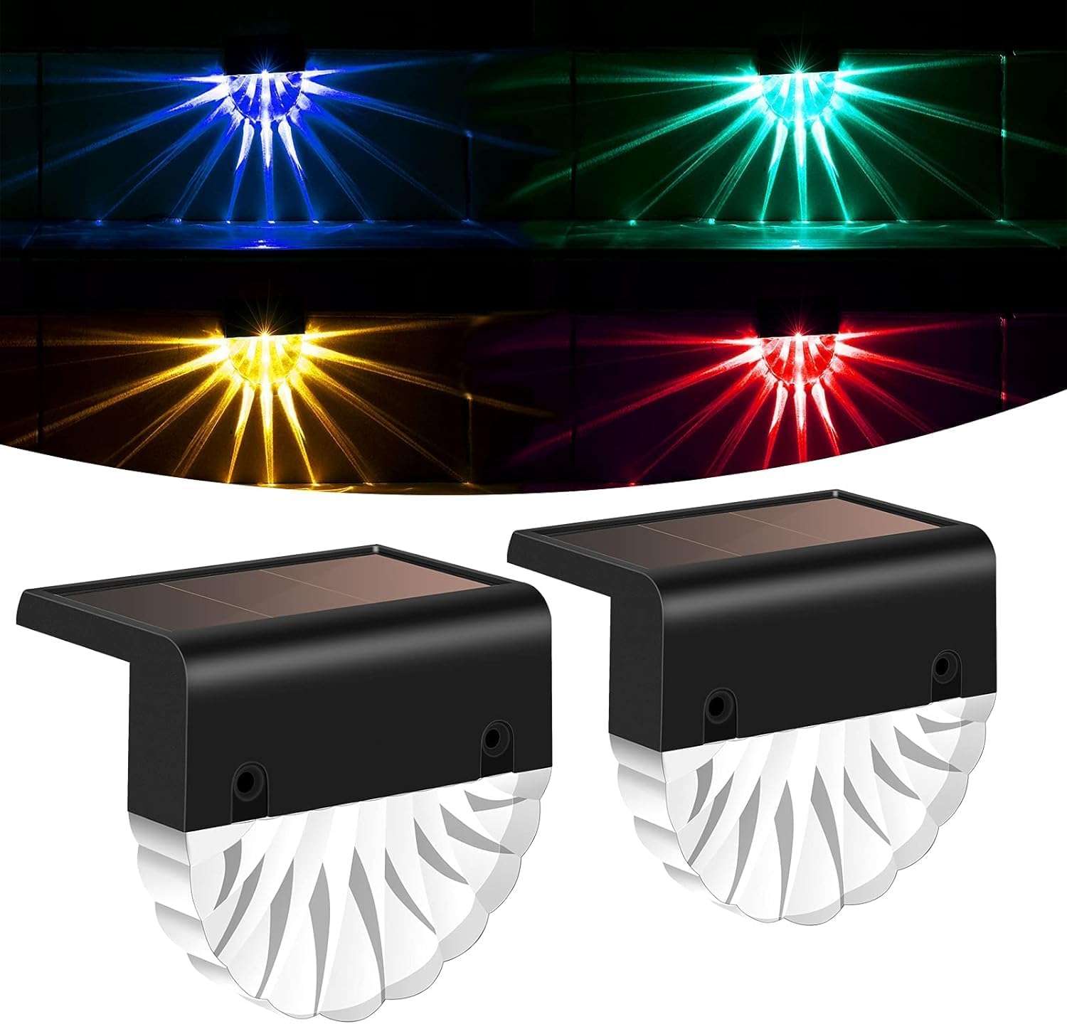 HOPz Solar Panel LED Light Decoration Waterproof Lights for Home Outdoor Garden for Deck,Patio,Railing Step Light (Pack of 20)