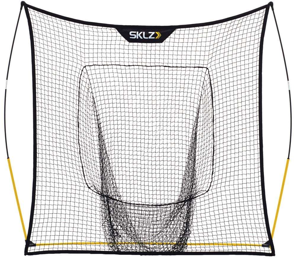 SKLZ Quickster Portable Baseball Hitting Net for Baseball and Softball, 8 x 8 feet with Vault