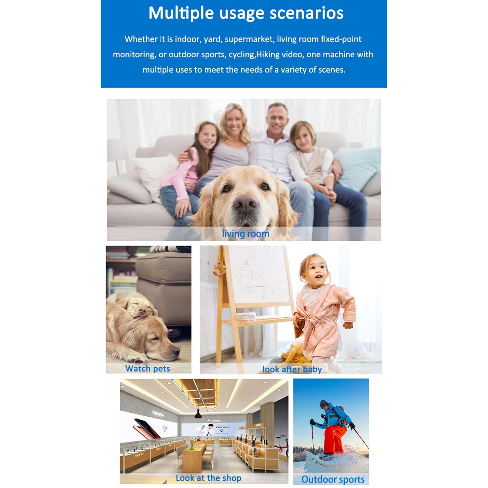 ANXPTIME WiFi Camera 1080P Small Security Video Camera Mini Nanny Cam with Night for Vision Indoor Cameras for Car Home Office 4