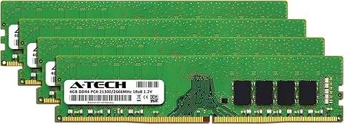 A-Tech 16GB RAM Kit for Dell XPS 8930 Tower - (4 x 4GB) DDR4 2666MHz PC4-21300 Non-ECC DIMM Desktop Memory Upgrade 2