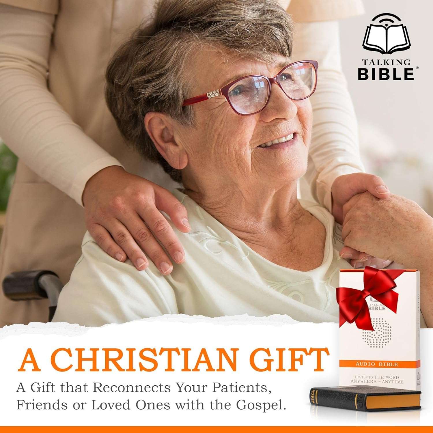 Talking Bible - Electronic Holy Bible Audio Player in English for Seniors, Kids and The Blind, Solar and USB Rechargeable, KJV (King James Version), Black 5