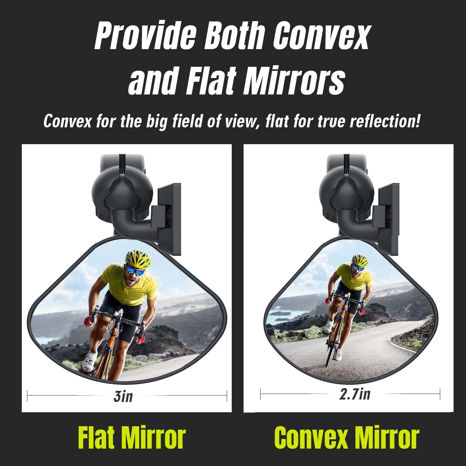 PIDZOOM Bike Helmet Mirror for Cycling- 360° Adjustable and Rotatable Safe Rearview Helmet Mirror for Bicycle Riding Accessories and Other Outdoor Activities, Easy to Install 4