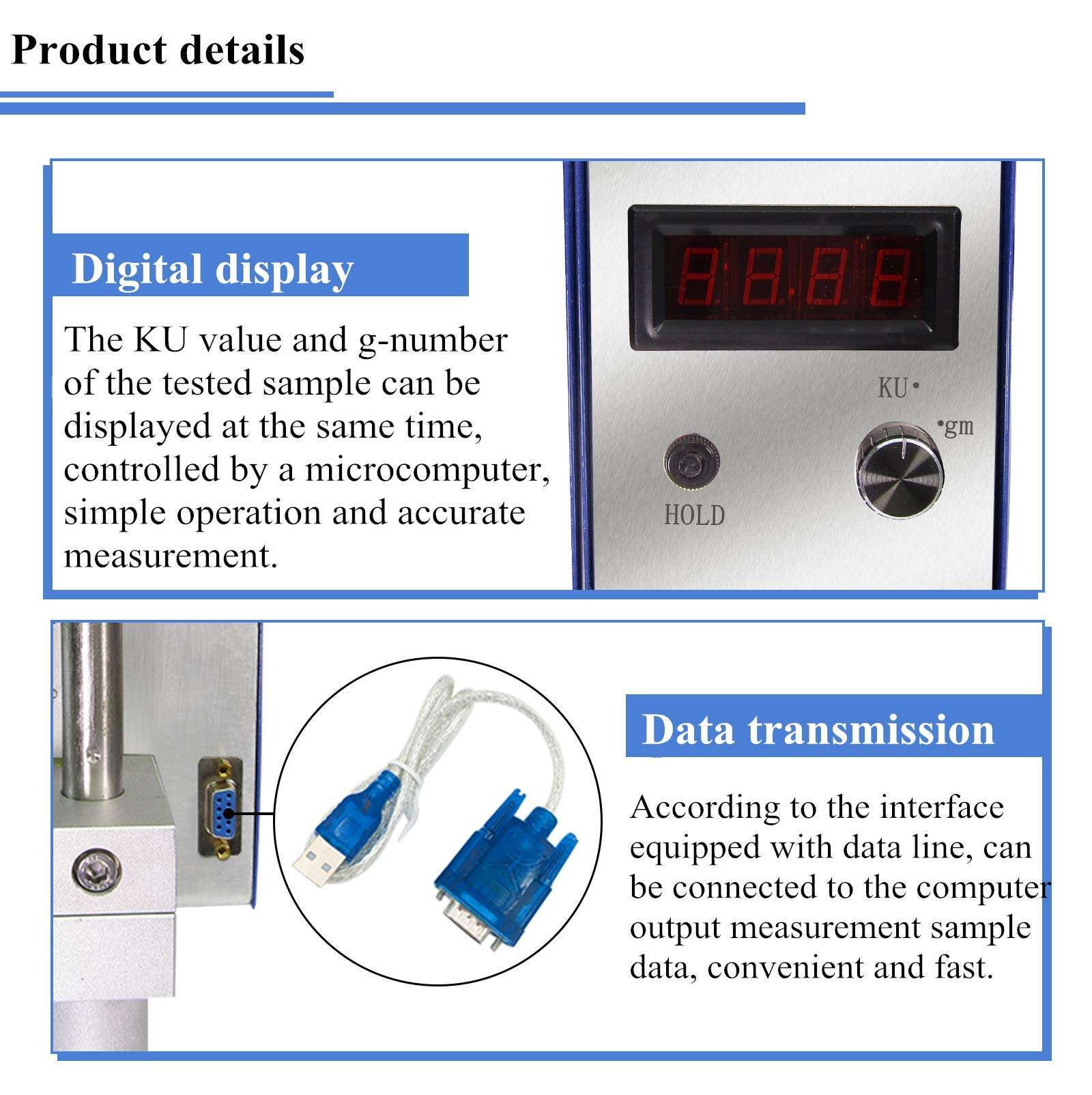YUCHENGTECH Rotational Viscosity Meter Paint Viscometer Viscosity Meter Tester STM-IV Digital Display For Coating Paint Ink Latex Paint 5