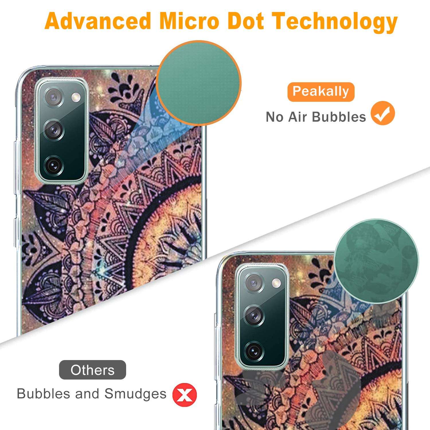 Galaxy S20 FE 5G Case Marble Cover Compatible with Samsung Galaxy S20 FE 5G Case Silicone TPU Gel Bumper Shockproof Case Mandala Pattern Phone Case for Samsung S20 FE 5G Case Women 5