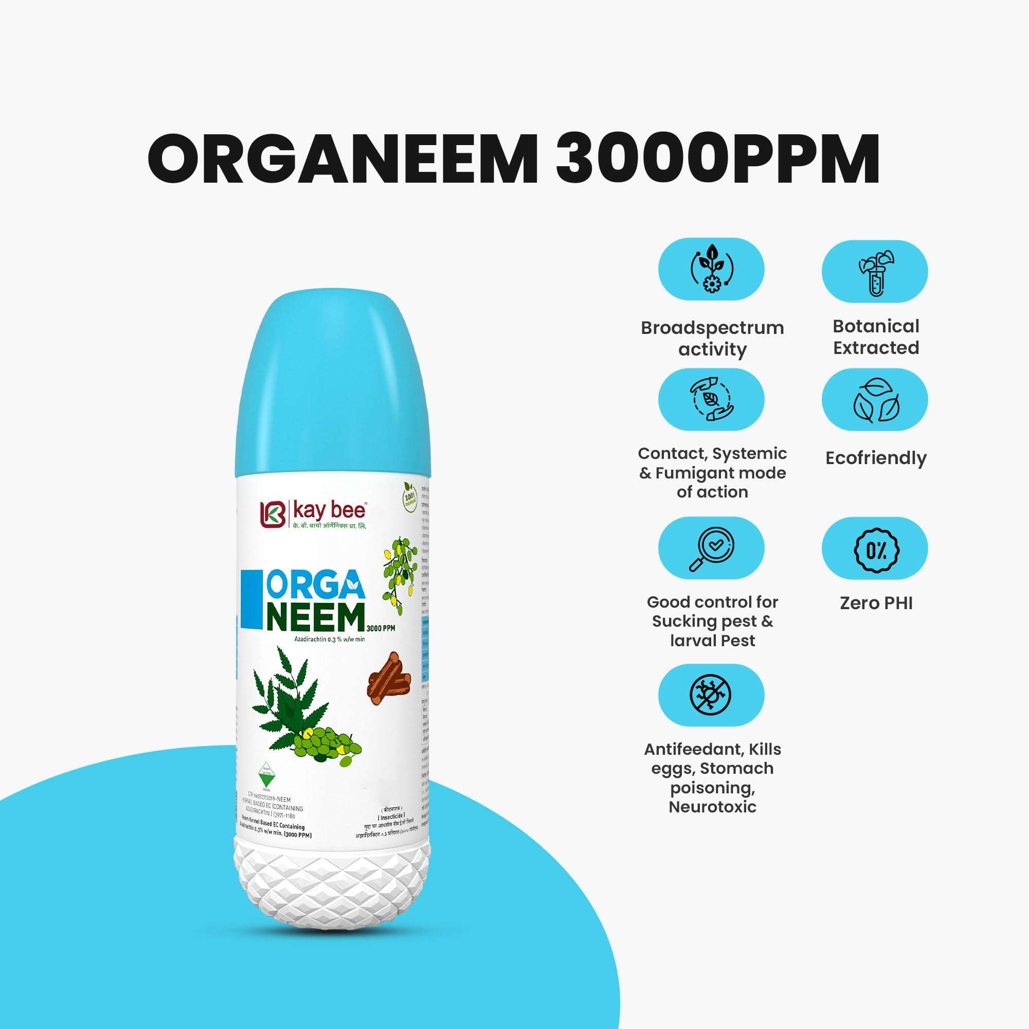 Kay Bee Organeem 3000 PPM | Water Soluble Neem Oil for Plant Care | Cold-Pressed Neem Oil for plant Growth | Useful for Indoor & Outdoor Plants, Flowers & Home Gardening - 5 Litre 4