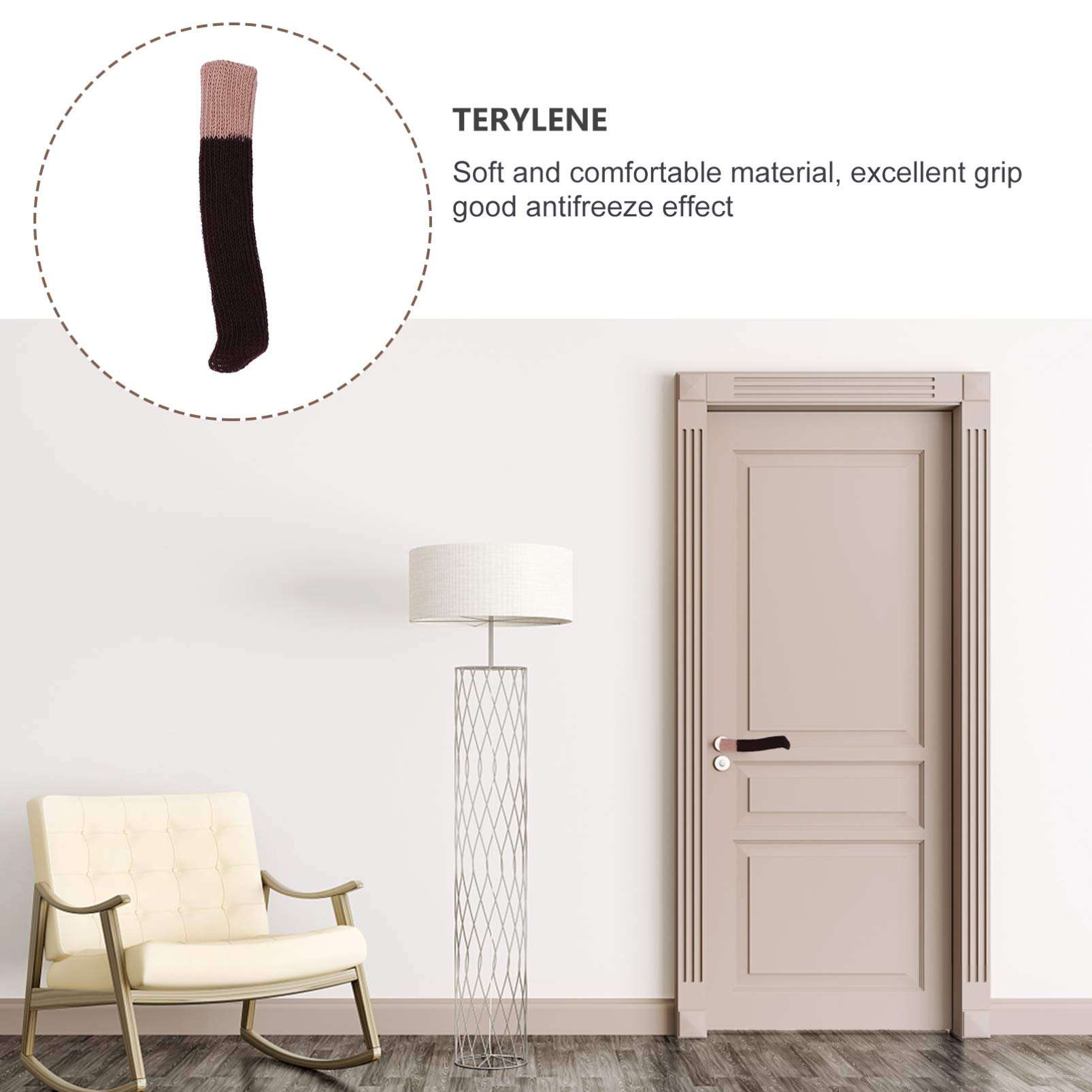 YARDWE 10pcs Warm Doorknob Gloves Knit Door Handle Covers Kids Door Handle Covers Door Knob Cover Child Proof Door Knobs Knit Mittens Warm Mittens Baby Safety Cover Polyester Household 3