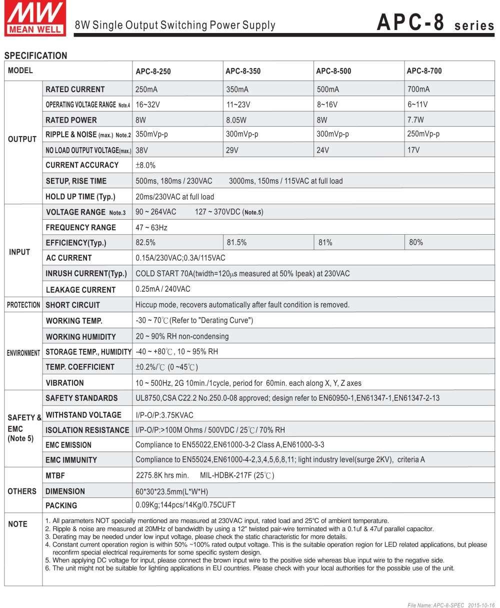 LED Driver 7.7W 11V 700mA 8-700 AC-DC Switching Power Supply 8 Series C.C Power Supply 2