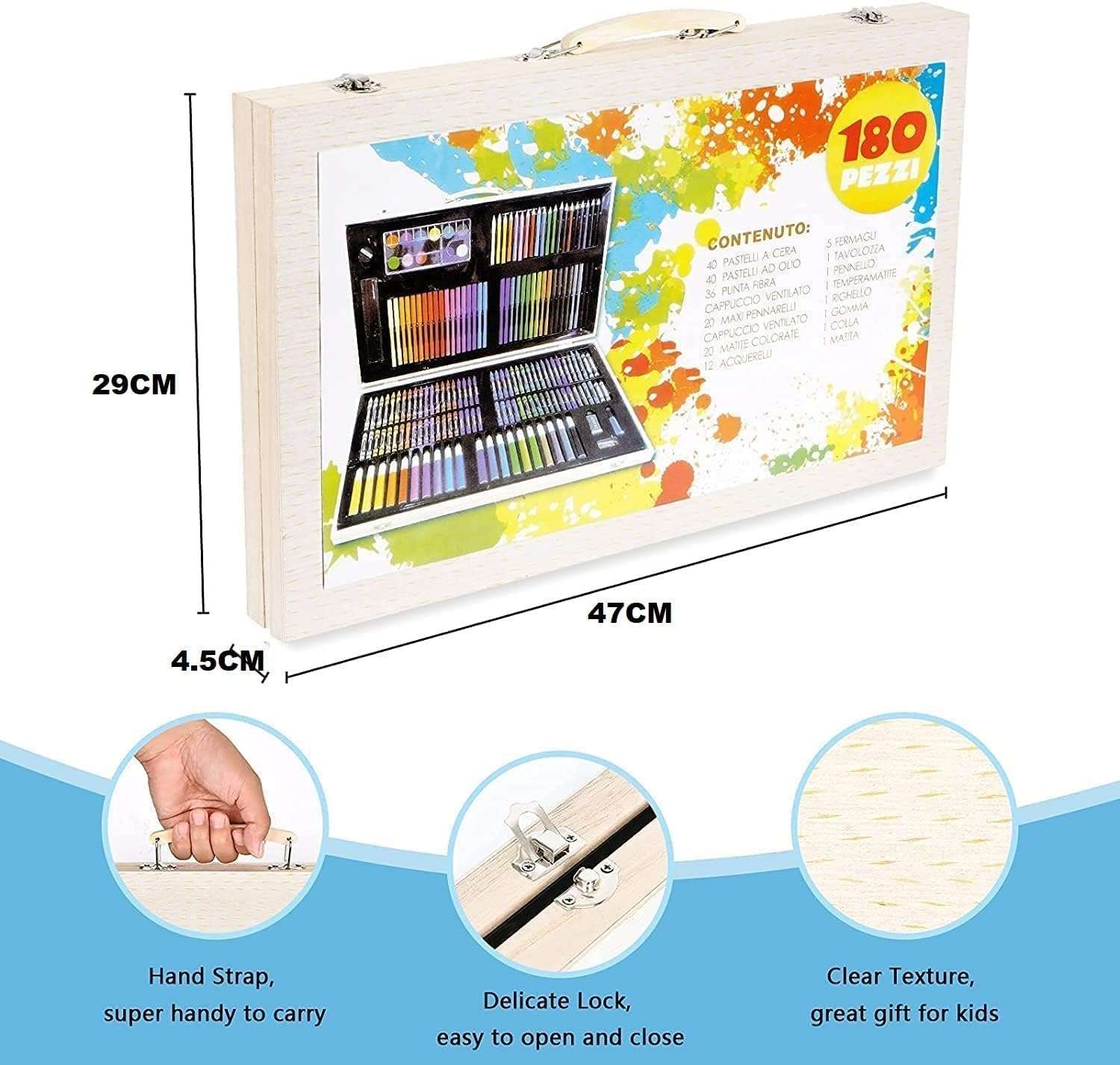 VENEXA 180PCS Oil Colored Pencils Set Sketch Soft Core Professional Art Supplies for Adults Artist Drawing Coloring with Portable Case 5