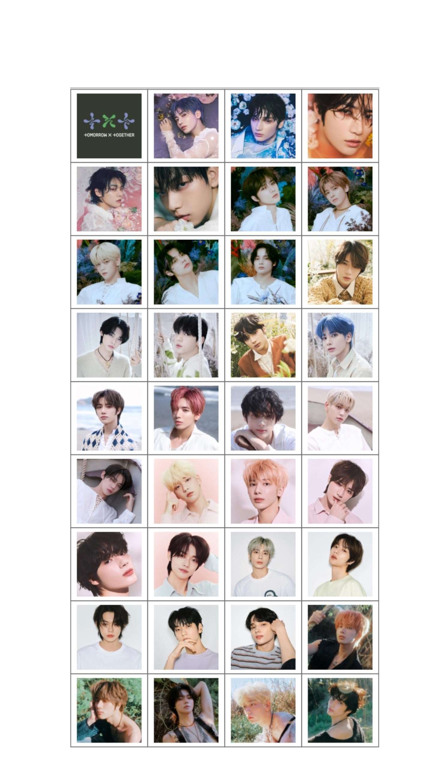 ShaoKun 96PCS TXT 2025 New Photocard Sets,60PCS TXT Lomo Cards and 36PCS Waterbottle Stickers Gift for Fan Collection (Blue) 5