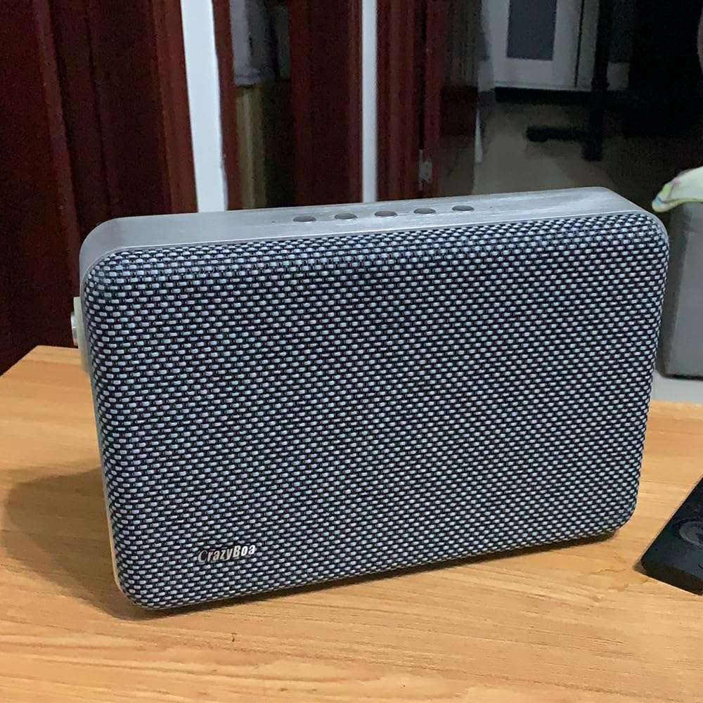 Flushbay Speaker Grill Cloth Speaker Fabric Protective Dustproof Mesh Cloth Stereo Fabric Replacement for Home Stage Speakers, Media Cabinet, KTV Box (Black-Grey) 6