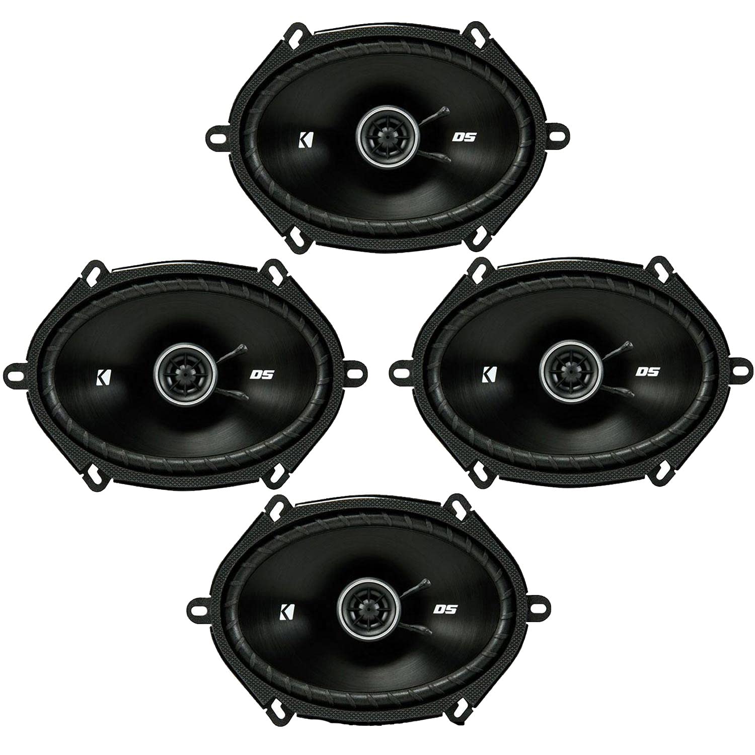 KICKER DSC680 6x8-Inch (160x200mm) Coaxial Speakers, 4-Ohm Bundle