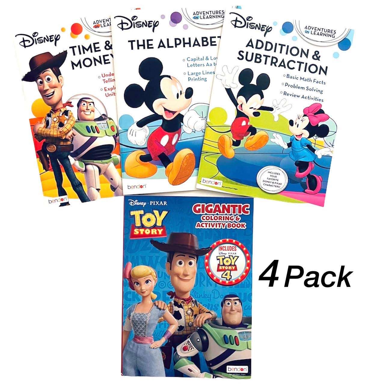 Disney Pixar Toy Story, Time & Money, Addition & Subtraction, The Alphabet: Activity Set and Learning Workbooks (4 Sets) 6
