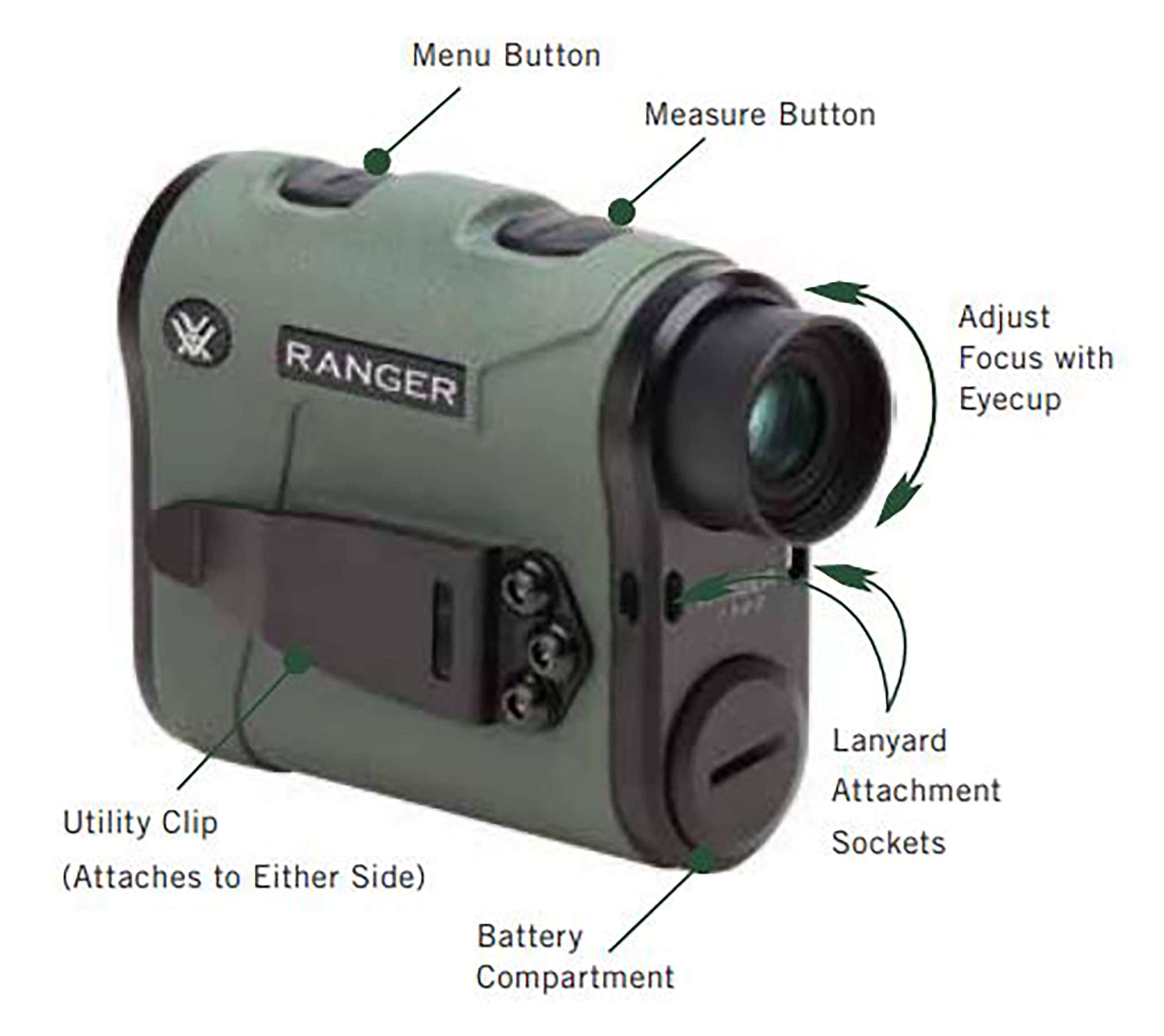 Vortex Optics Ranger 1800 Laser Rangefinder , Black 5