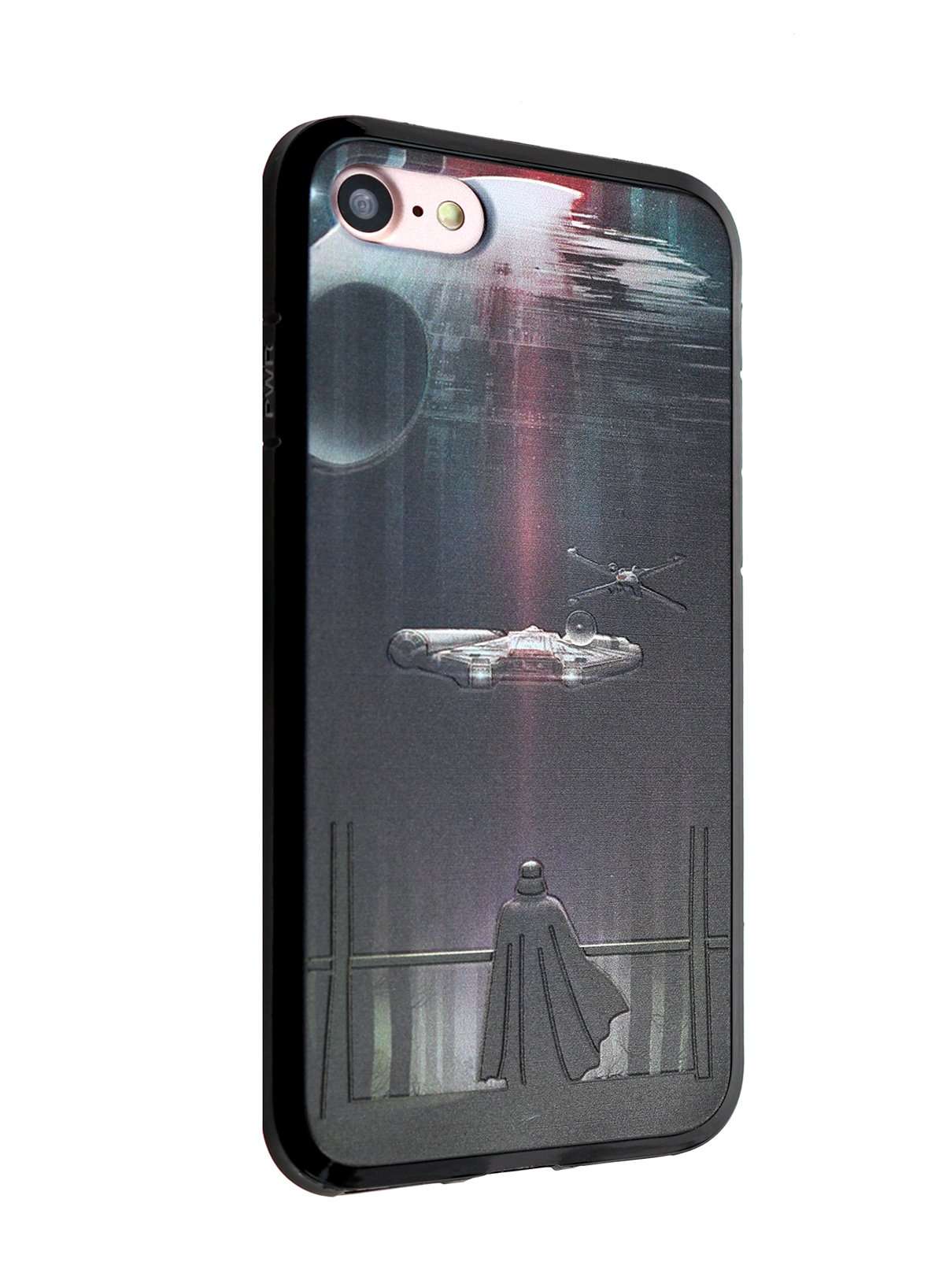 DURARMOR Compatible with iPhone SE, 8, 7 Case, FlexArmor Darth Vader Death Star Cover Bumper ScratchSafe Rubber TPU Case Drop Protection Cover 7, 8, SE Death Star 2