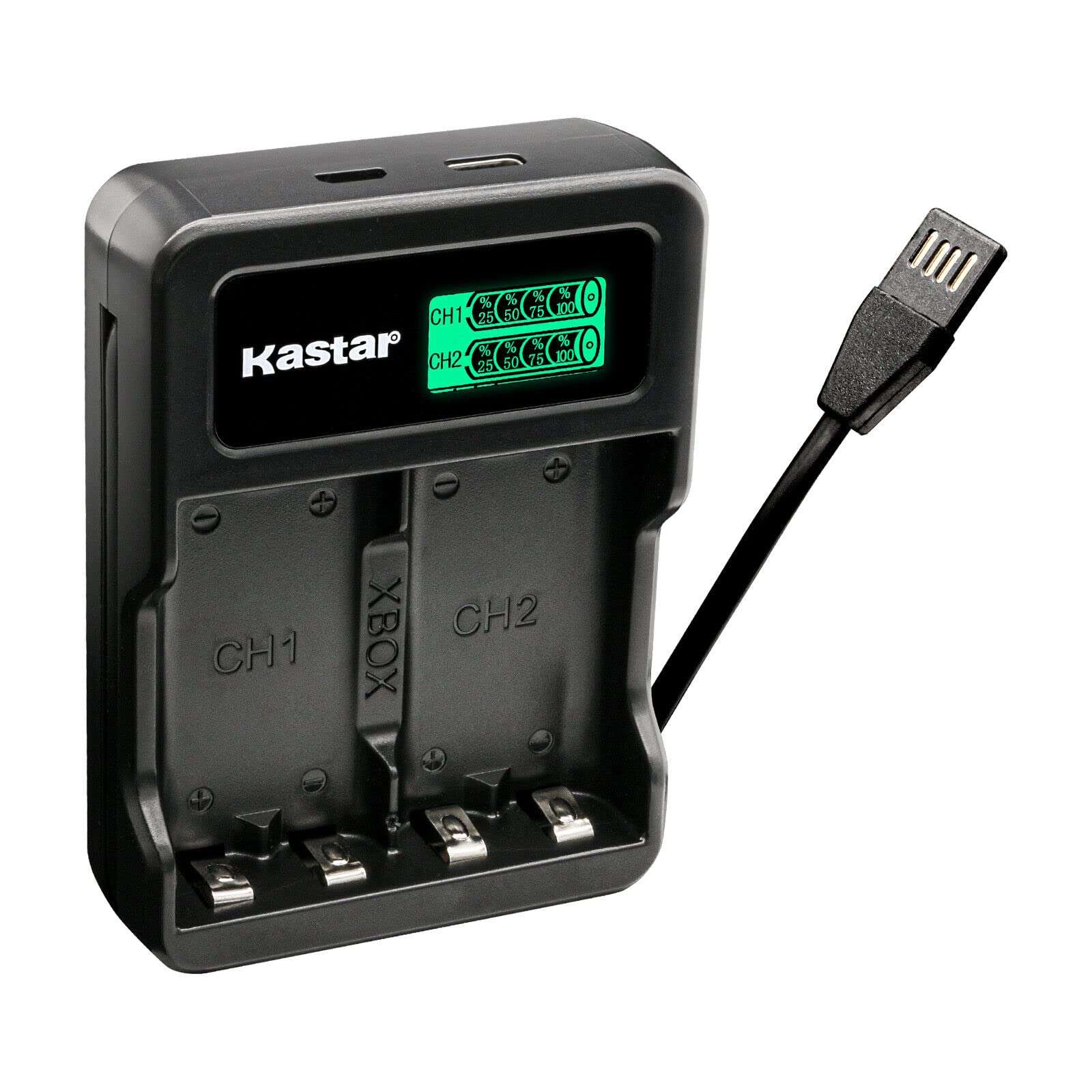 Kastar LZD2 USB Battery Charger Compatible with Xbox One, Xbox One S, Xbox One X, Xbox One X/S, Xbox Series X/S, Xbox One Elite Wireless Controller 1