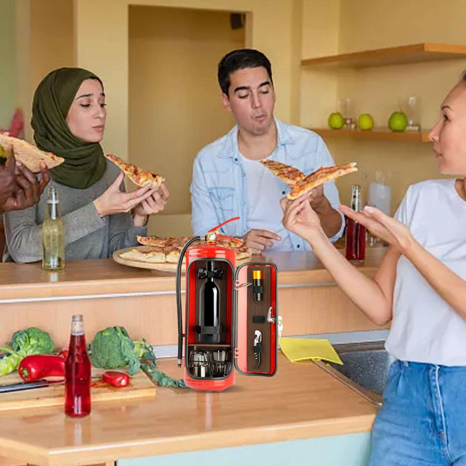 Mini Extinguishers Liquor Dispenser, Creative Small Extinguidor Drink Distinguisher Fire Extinguisher Alcohol Whiskey Bourbon Beverage Tequila Dispensador Portable for Home Camping Bar (Red) 6