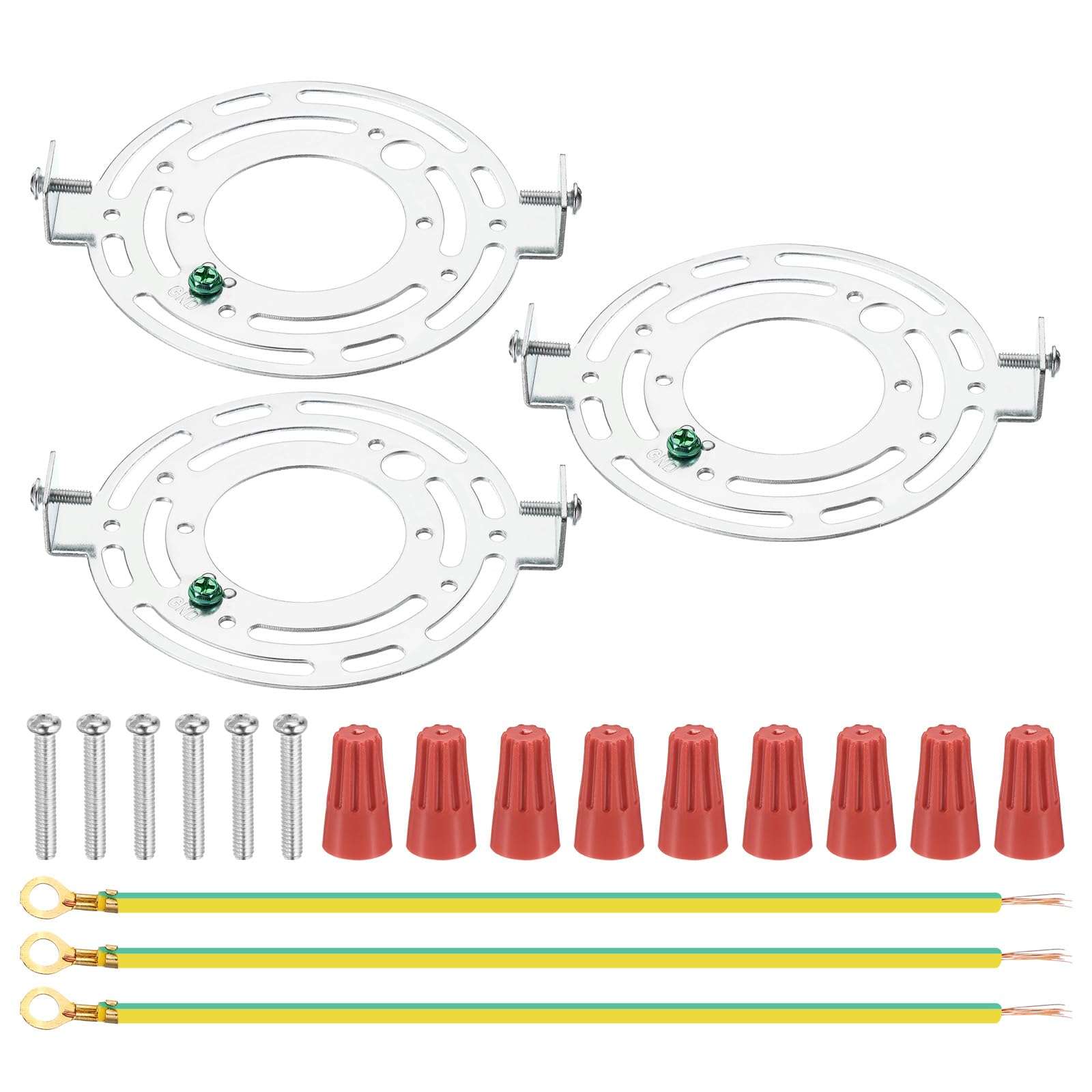 PATIKIL 120mm (4.72") Universal Light Fixture Mounting Bracket Kit, 3 Set Light Crossbar Round Ceiling Plate with Screw for Wall Light Ceiling Light Pendant Chandelier 1