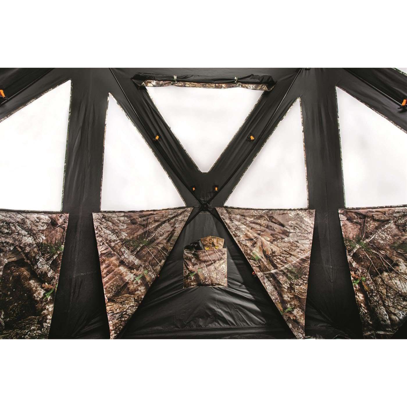 Guide Gear Flare XL Tall Hunting Ground Blind, See-Through, 360 View, 2-3 Person Pop-up Tent, Turkey, Duck, Deer Hunting Gear Equipment Accessories RT APX 4