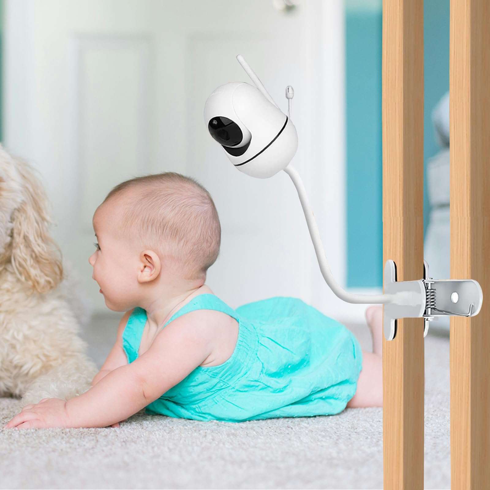 Flexible Baby Monitor Mount Compatible with HelloBaby HB6550/HB65/HB6558/HB66/HB248,ANMEATE SM935E/SM650,Baby Camera Mount,Baby Monitor Clip Mount Without Tools or Wall Damage 4