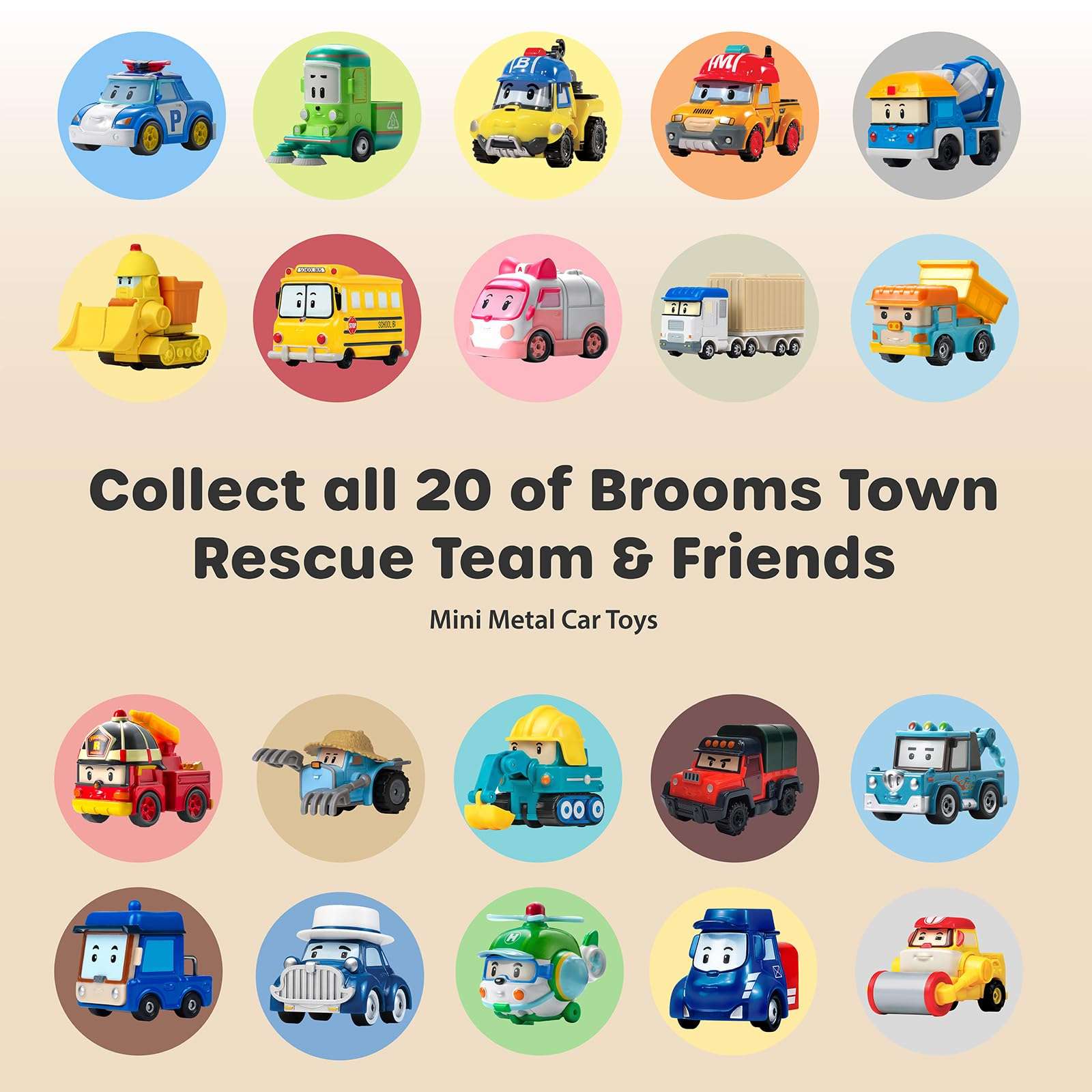 Robocar Poli Bucky Die-Cast Car Toys Figures Collection for Toddlers | STEM Role Play Vehicle, Birthday for Kids 1 2 3 4 5 5