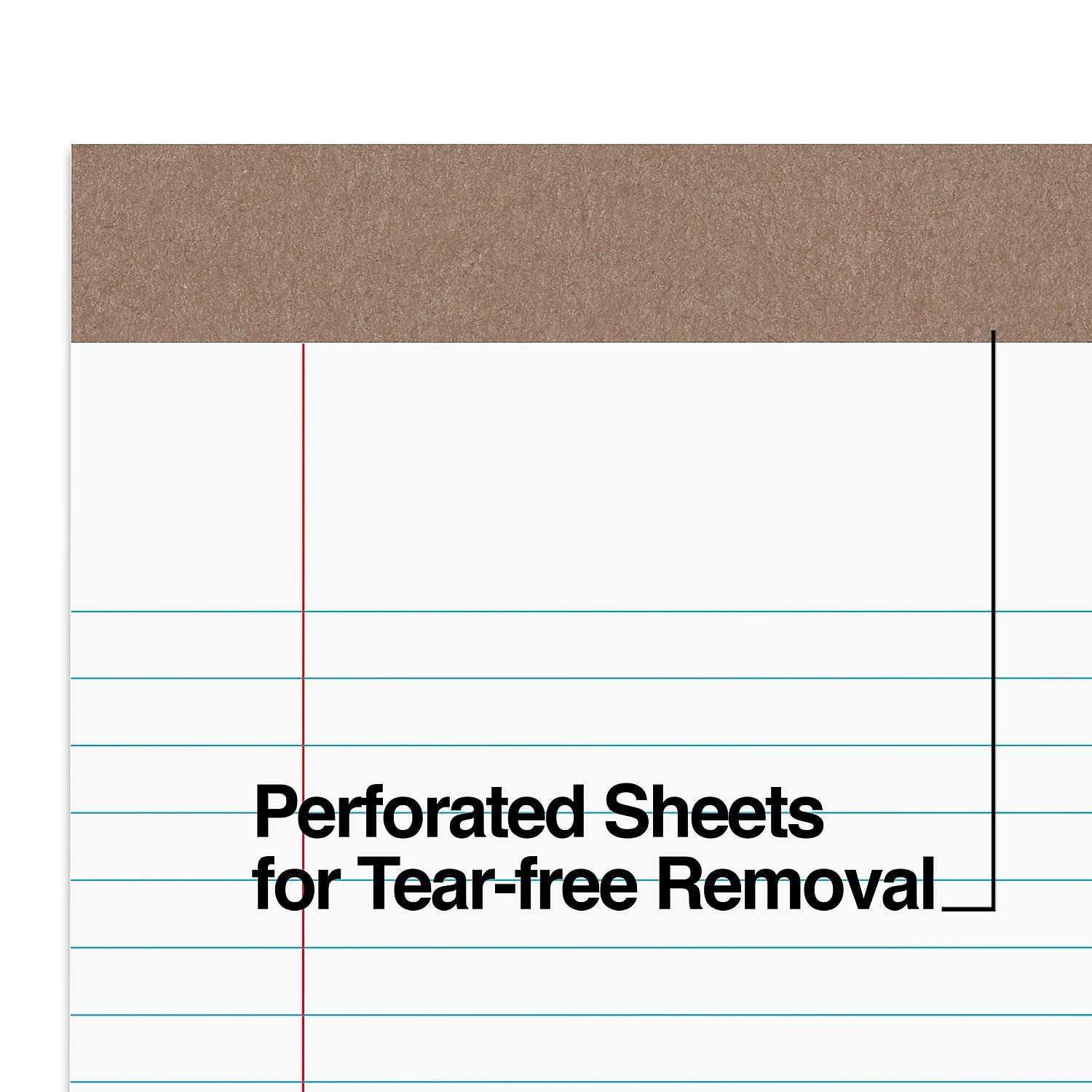 Staples 491461 Notepads 5-Inch x 8-Inch Narrow White 50 Sheets/Pad 12 Pads/PK (18592STP) 6