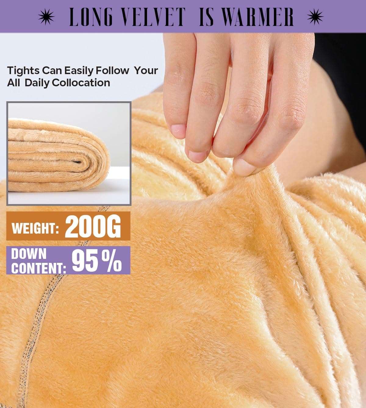 JS LifeStyle Fleece Lined Tights Leggings for Women, One Lined Black Tights Stockings for Women, Sheer Tights for Women 5