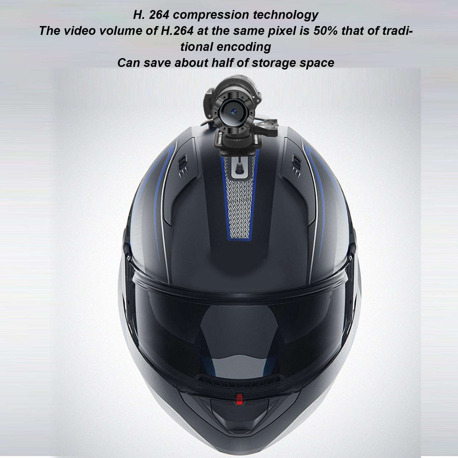 Serounder Motorcycle Helmet Camera, 4K Bike Video Camera Sports Action Camera with Handle Brackect, 120° Wide Angle, IP66 Waterproof Sport for Outdoor Wilderness, , Climbing 6