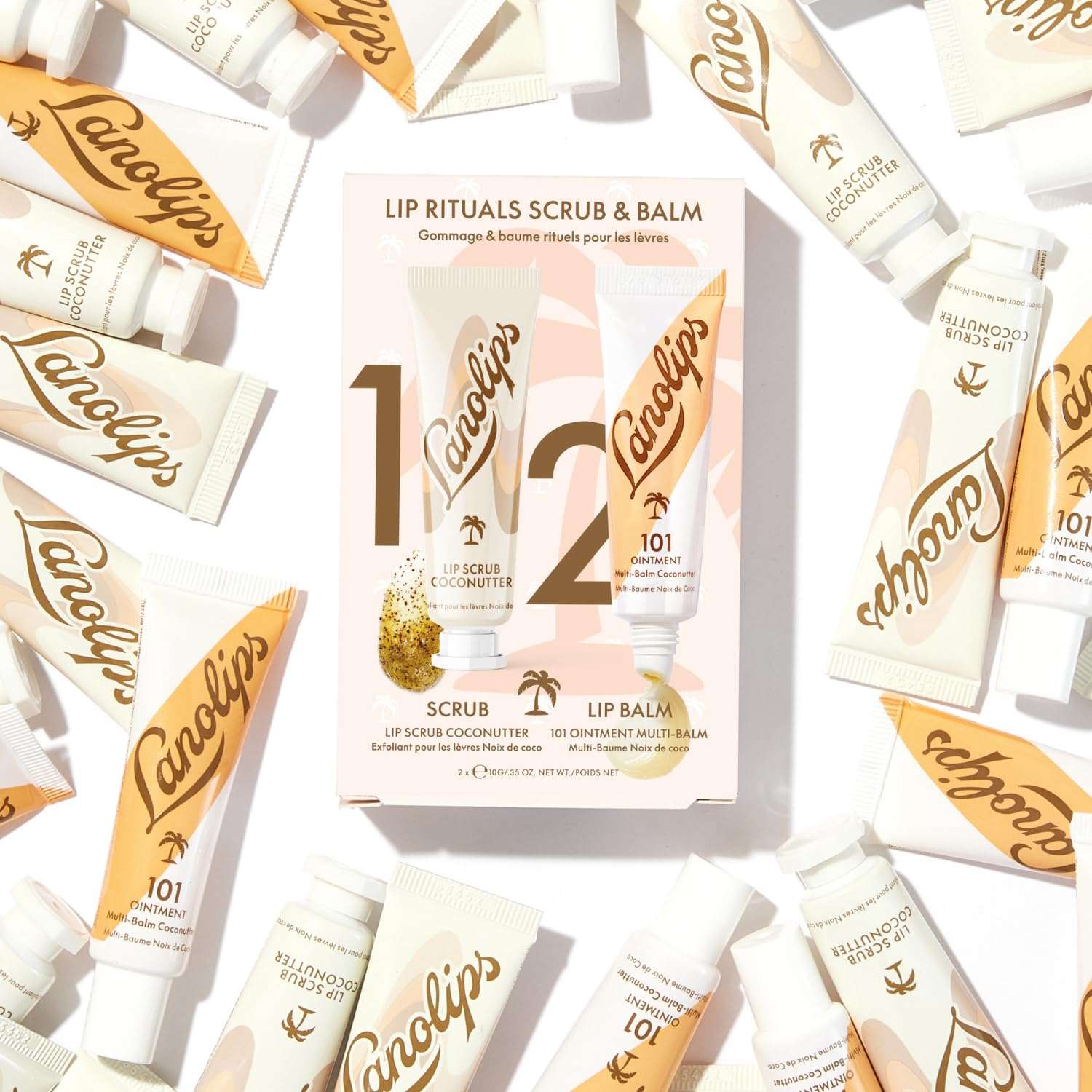 Lanolips Coconutter Lip Scrub & Lip Balm - Lip Rituals Lip Care Kit Infused with Pure Lanolin & Coconut Oil - Gently Smoothes and Hydrates Dead Skin (2 Count) 5