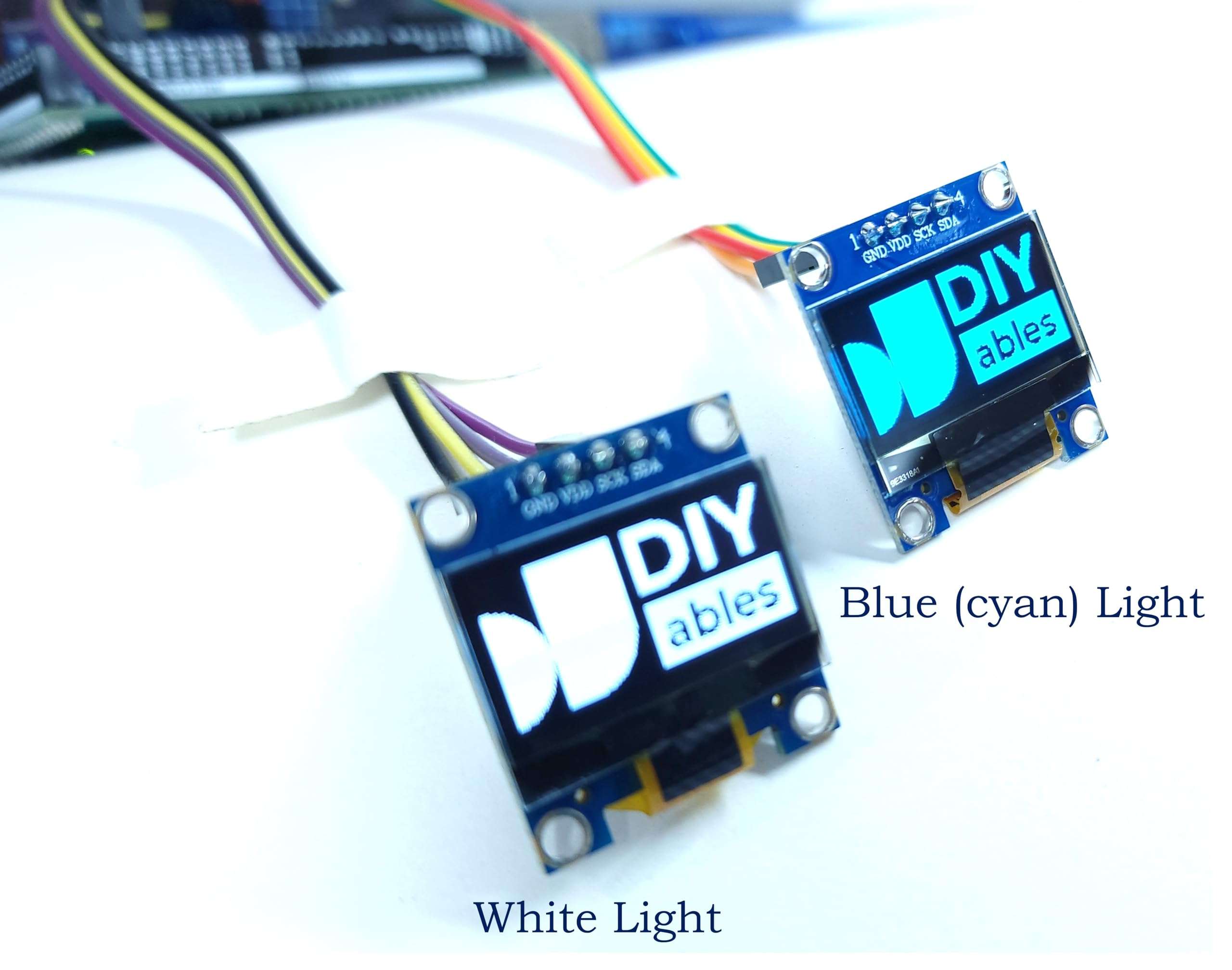0.96 Inch OLED Display I2C Module, 128x64, 2-Pack (1 Blue + 1 White), SSD1306 Driver – Compatible with Arduino, ESP32, ESP8266, Raspberry Pi 6