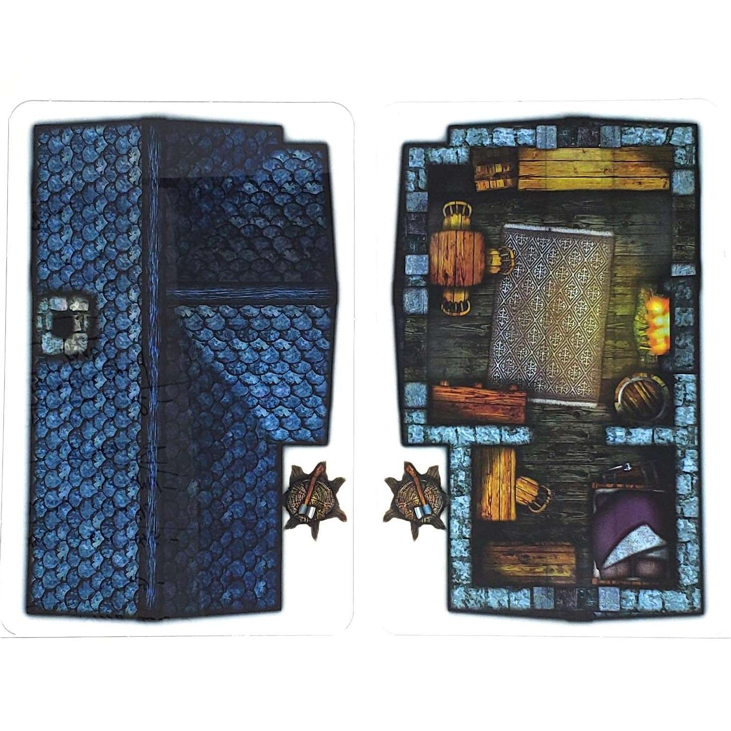 Instant Houses - 6pc Double-Sided Building & Terrain Pieces for Starters & Masters Alike - Roleplaying Objects for Dungeons & Dragons - Immersive Map Accessories for DnD 5E,Pathfinder & Warhammer RPGs 4