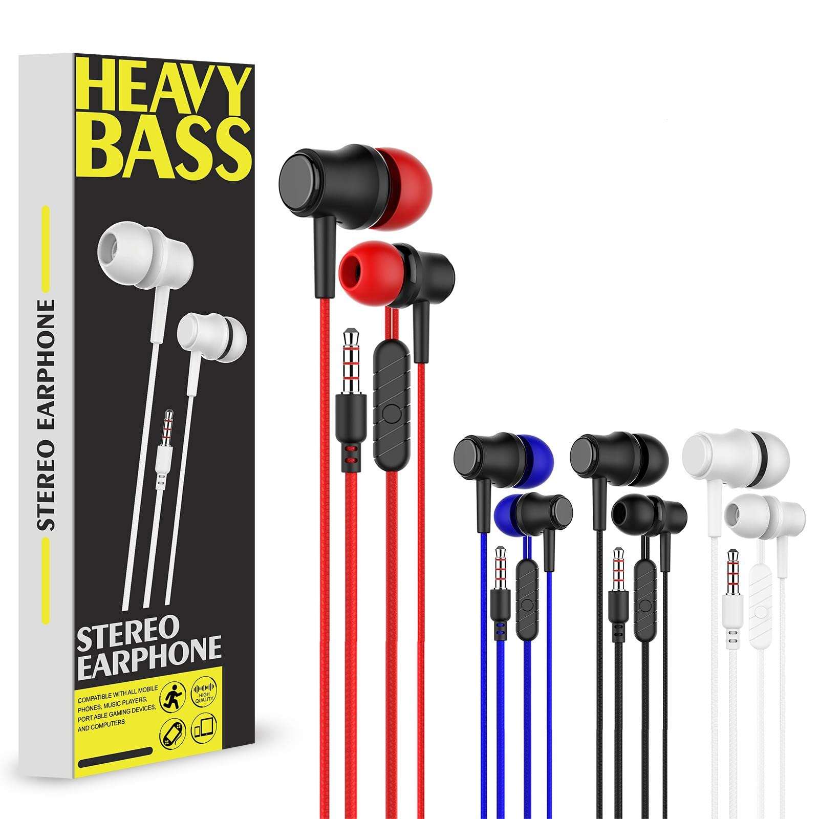 Noise Reduction Wired Headset with Microphone, in Ear Design, Male and Female 1