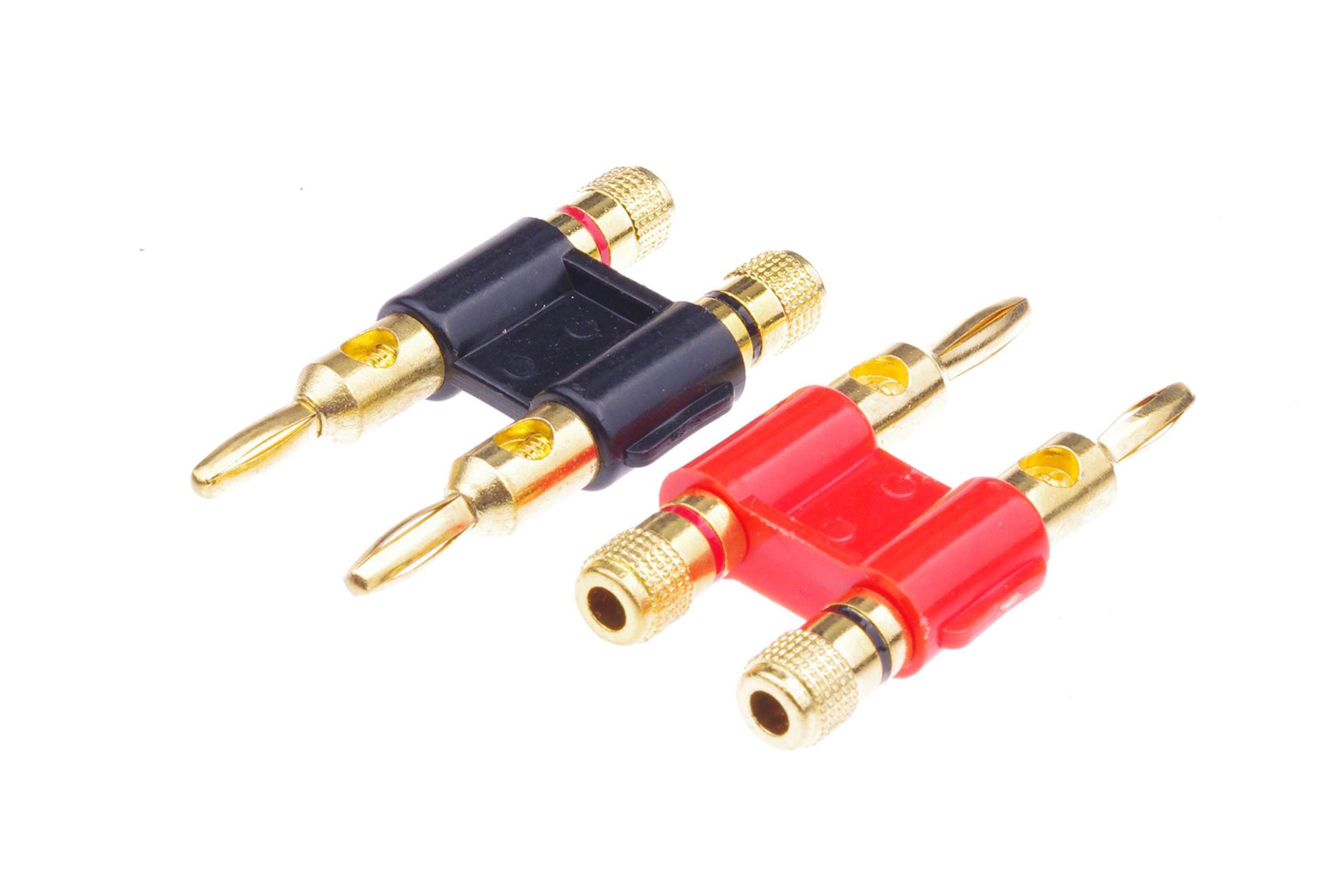 SMAKN 1 Pair Dual Copper Speaker Banana Plugs - Black&Red 3