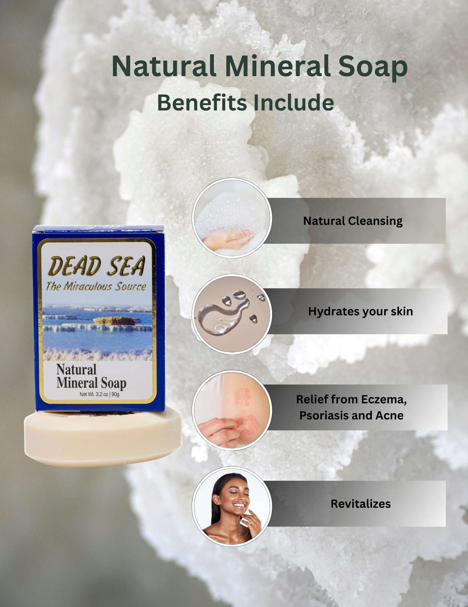 Malki Dead Sea Products Natural Mineral Bar Soap | Natural Body & Face Wash | SLS-Free, Paraben-Free, Skin-Loving Formula | Soothe Acne, Eczema, and Psoriasis Naturally 4