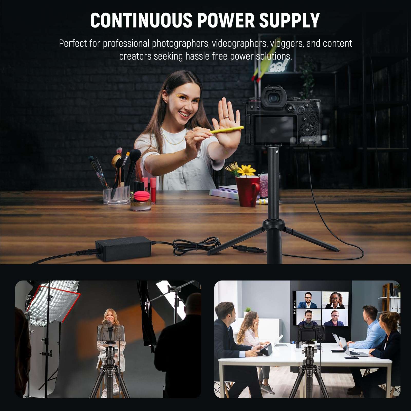 NEEWER DMW-BLK22 AC Power Supply Adapter & DC Coupler Dummy Battery Charger Kit Compatible with Panasonic Lumix DC-S9 DC-G9 II DC-S5 DC-S5 II DC-S5 IIX GH5 II GH6 S5II S5IIX S5M2 S5M2X GH5M2, DR-BLK22 4