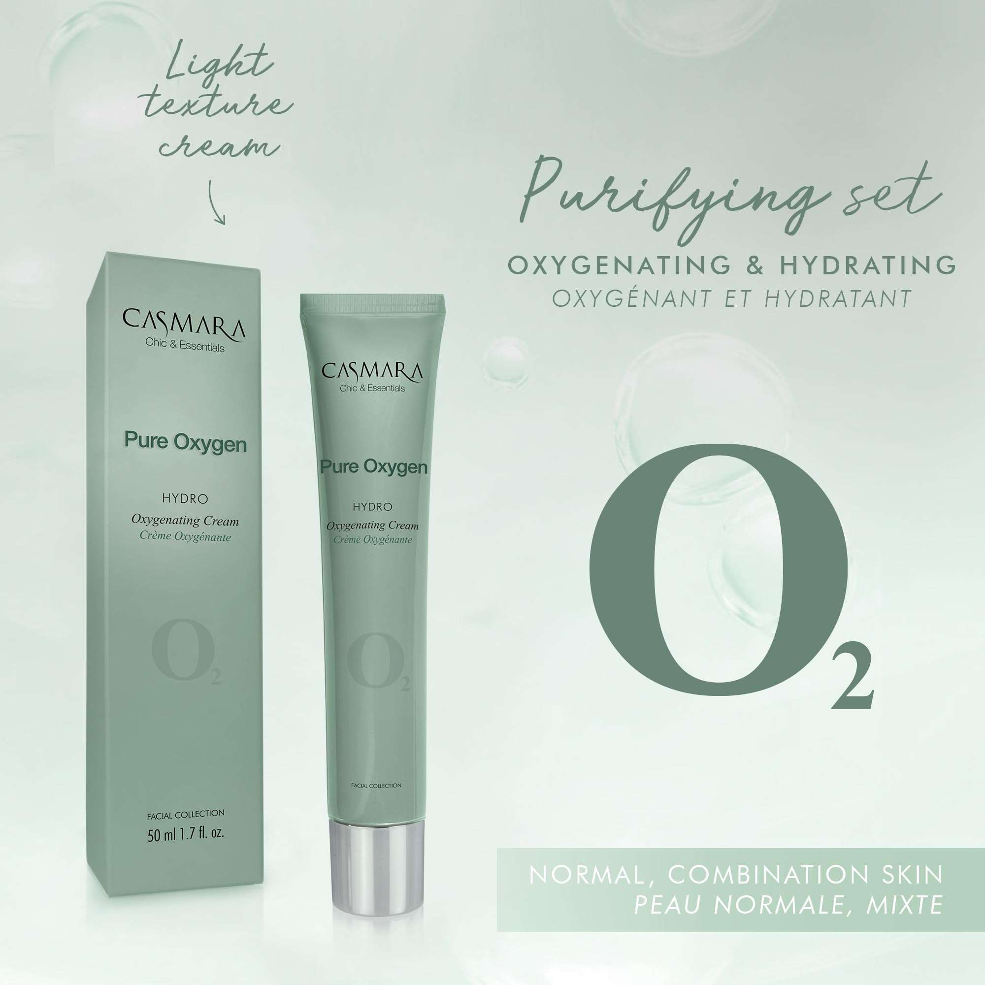 Casmara Hydro Oxygenating Cream Pure Oxygen 1 for All Skin Type with Riboxyl & Hyaluronic Acid 50ml 5