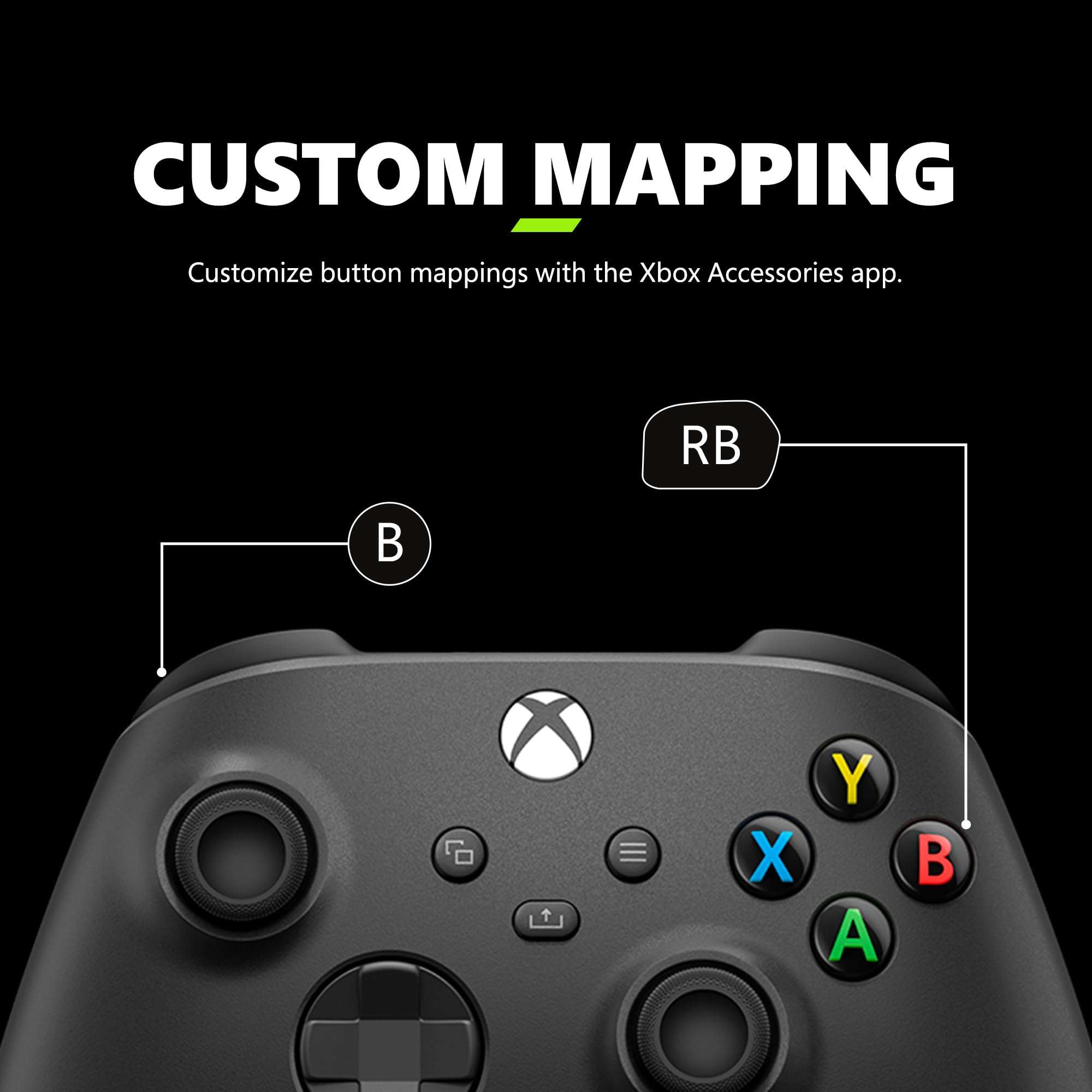 Xbox Wireless Gaming Controller + USB-C® Cable (2025) – Carbon Black – Play on Xbox, Windows, Android, iOS, FireTV Sticks, Smart TVs, VR Headsets 6