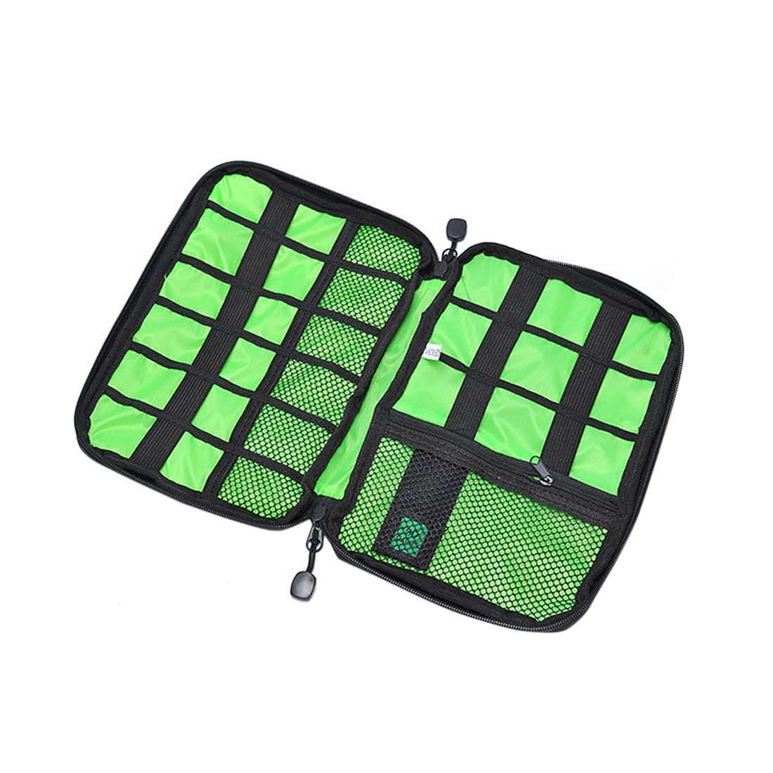 Electronics Organizer Travel Gadget Tech Gear Accessory Storage Carrying Bag Pouch for USB Cable SD Card Phone Camera Hard Drive Flash Disk PowerBank Headphone Charger Holder Case First Aid Bag Black 5