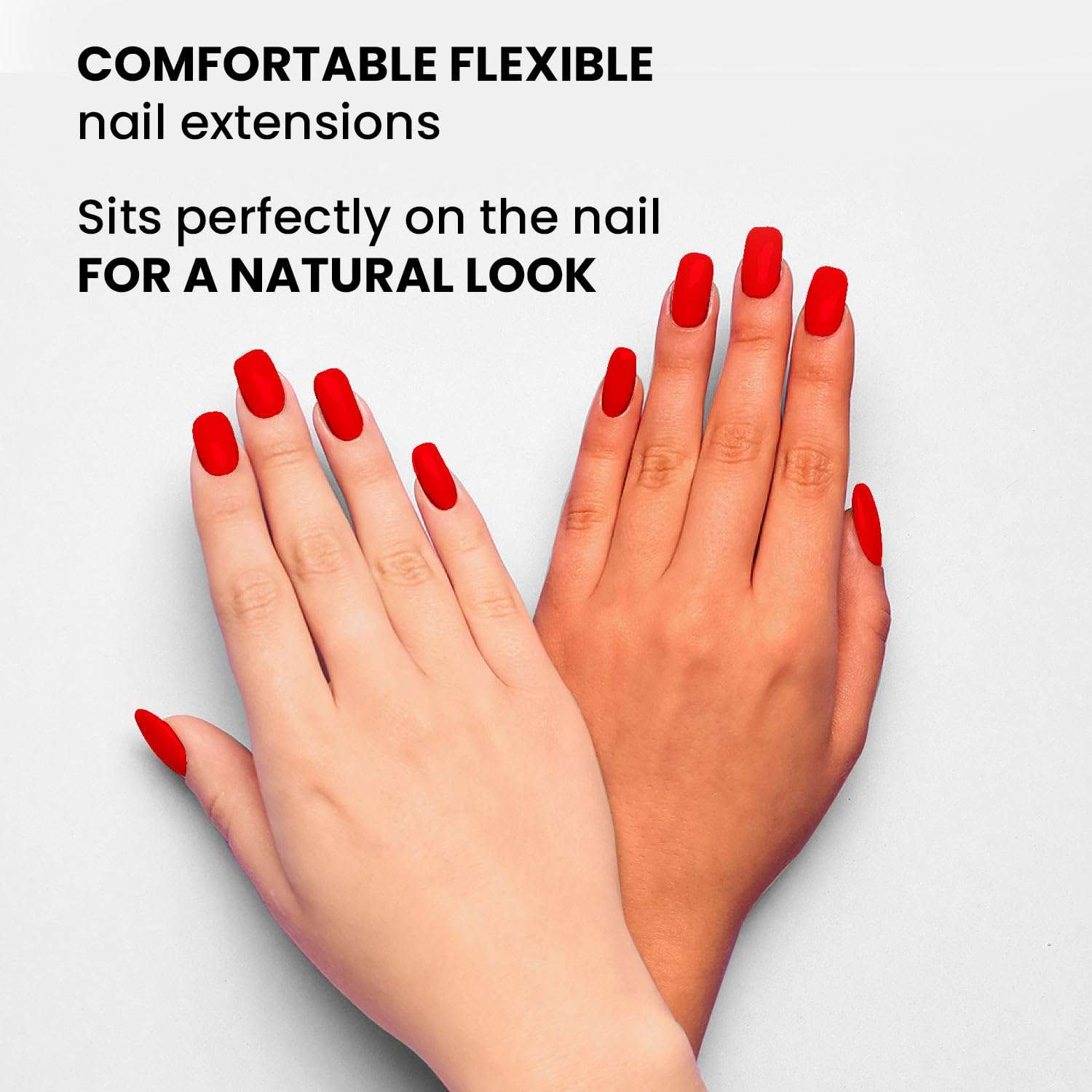 FACES CANADA Ultime Pro Splash Instant Manicure - Paprika | 16 Pcs Press On Nail Extensions | Artificial Fake Nail Set | Long lasting and Durable | Lightweight & Comfortable 4