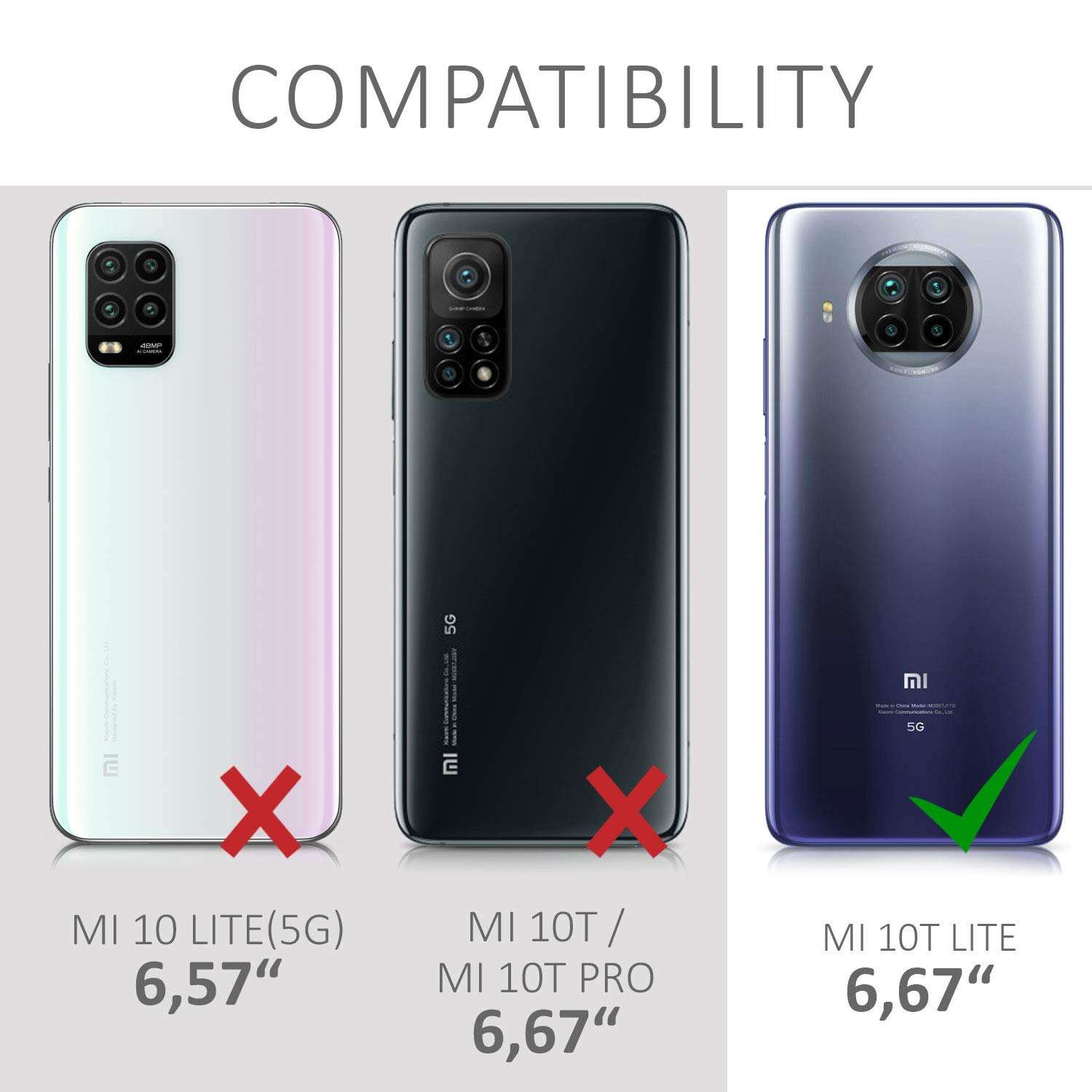 kwmobile Case Compatible with Xiaomi Mi 10T Lite Case - TPU Silicone Phone Cover with Soft Finish - Cool Mint 6