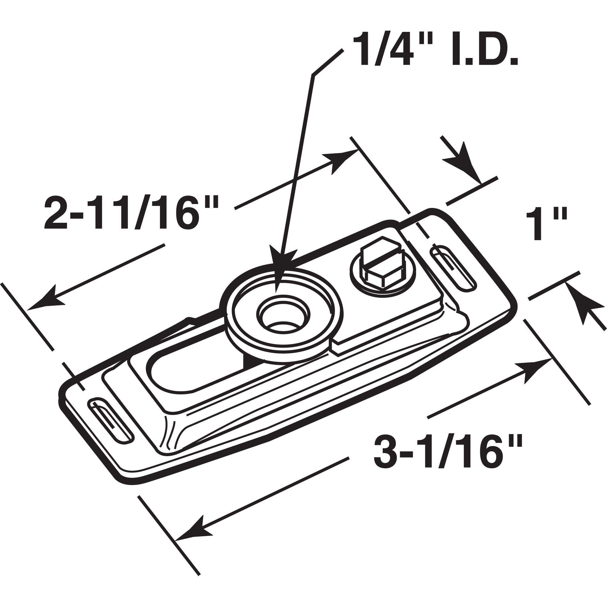 OBSOLETE - Prime-Line 162017 Bi-Fold Door Floor Pivot Bracket, Nylon/Steel, for Bi-Fold Doors (Single Pack) 2
