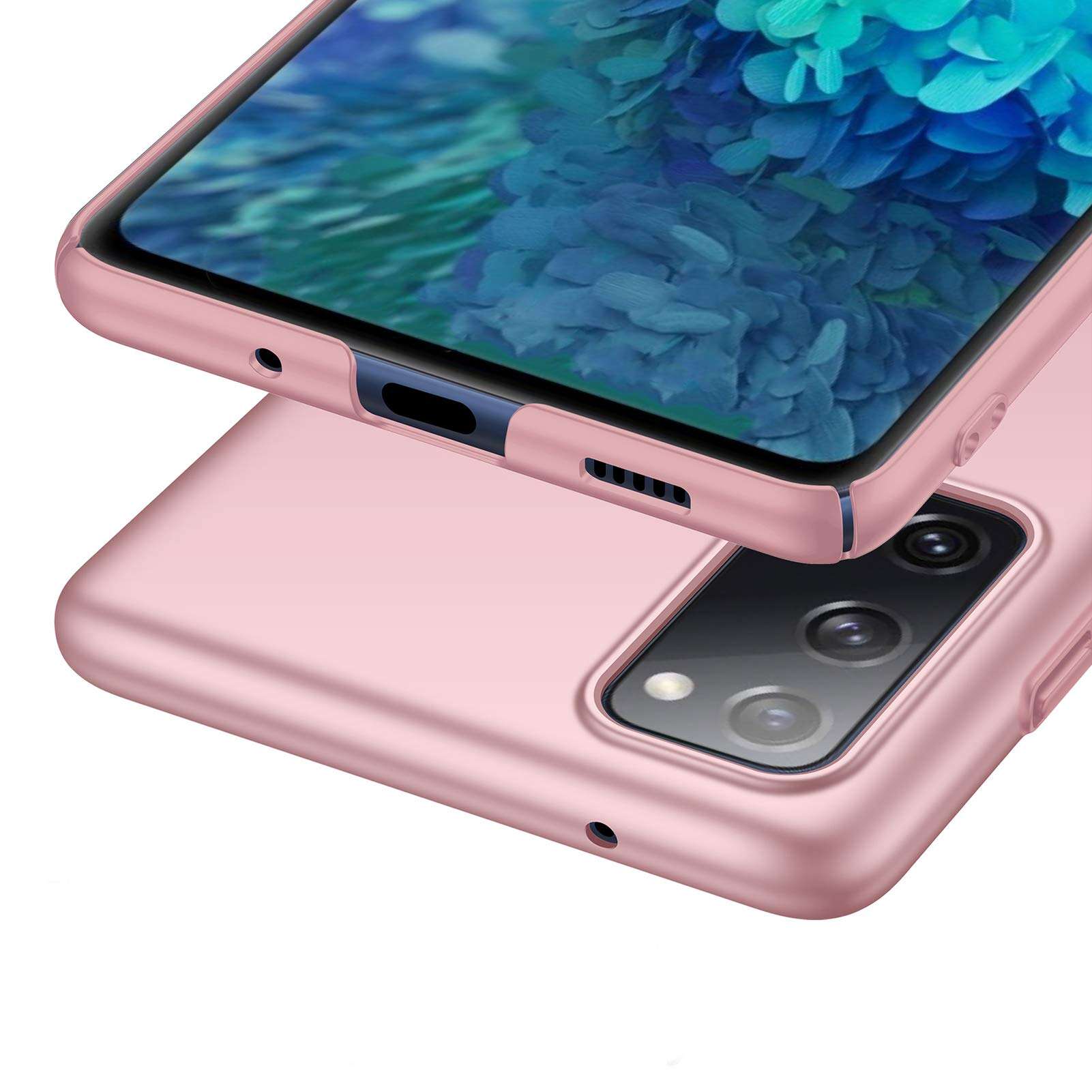 ORNARTO Case for Samsung S20 FE 5G,Thin Premium Hard Plastic Matte Finish Anti-Scratch Cover Cases for Samsung Galaxy S20 FE 5G(2020) 6.5" Rose 5